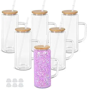 20oz Glass Coffee Mug with Handle