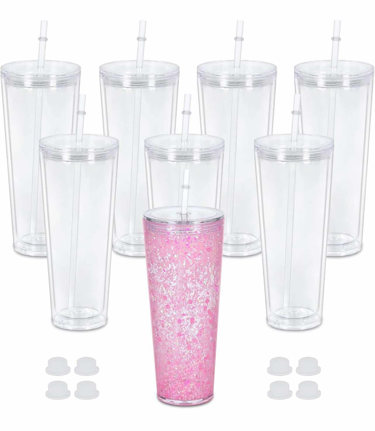 24oz Acrylic Funnel Snowglobe Tumbler