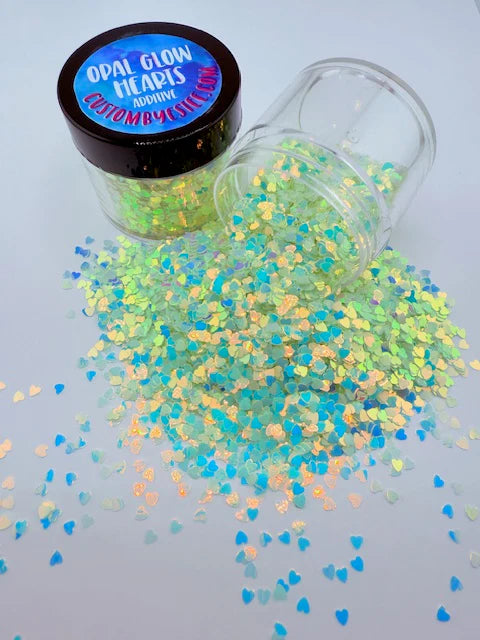 Glow in the Dark Opal Hearts