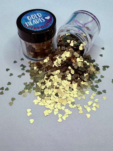 Metallic Gold Hearts