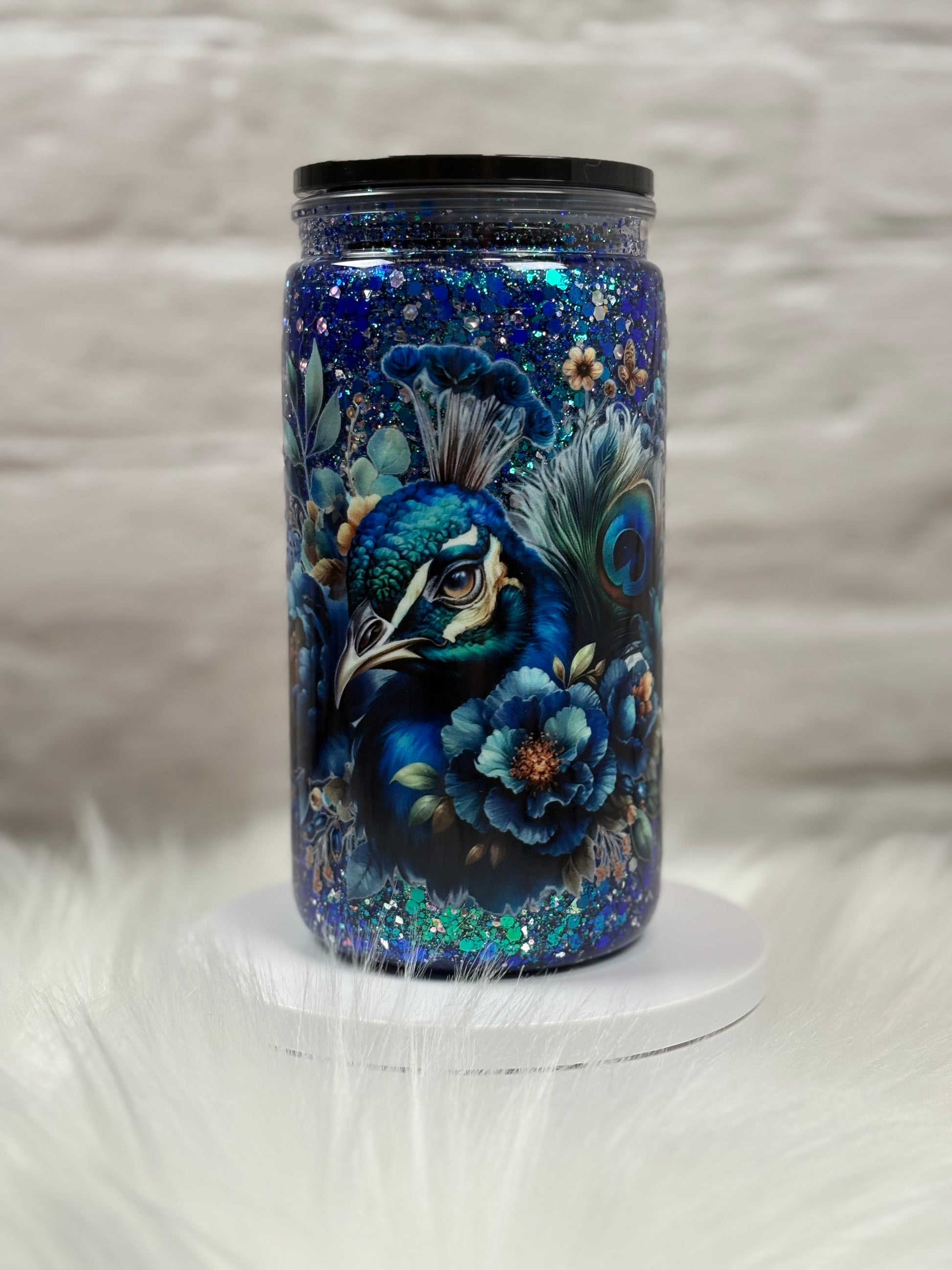 12oz Acrylic Snow Globe Suspended Flow