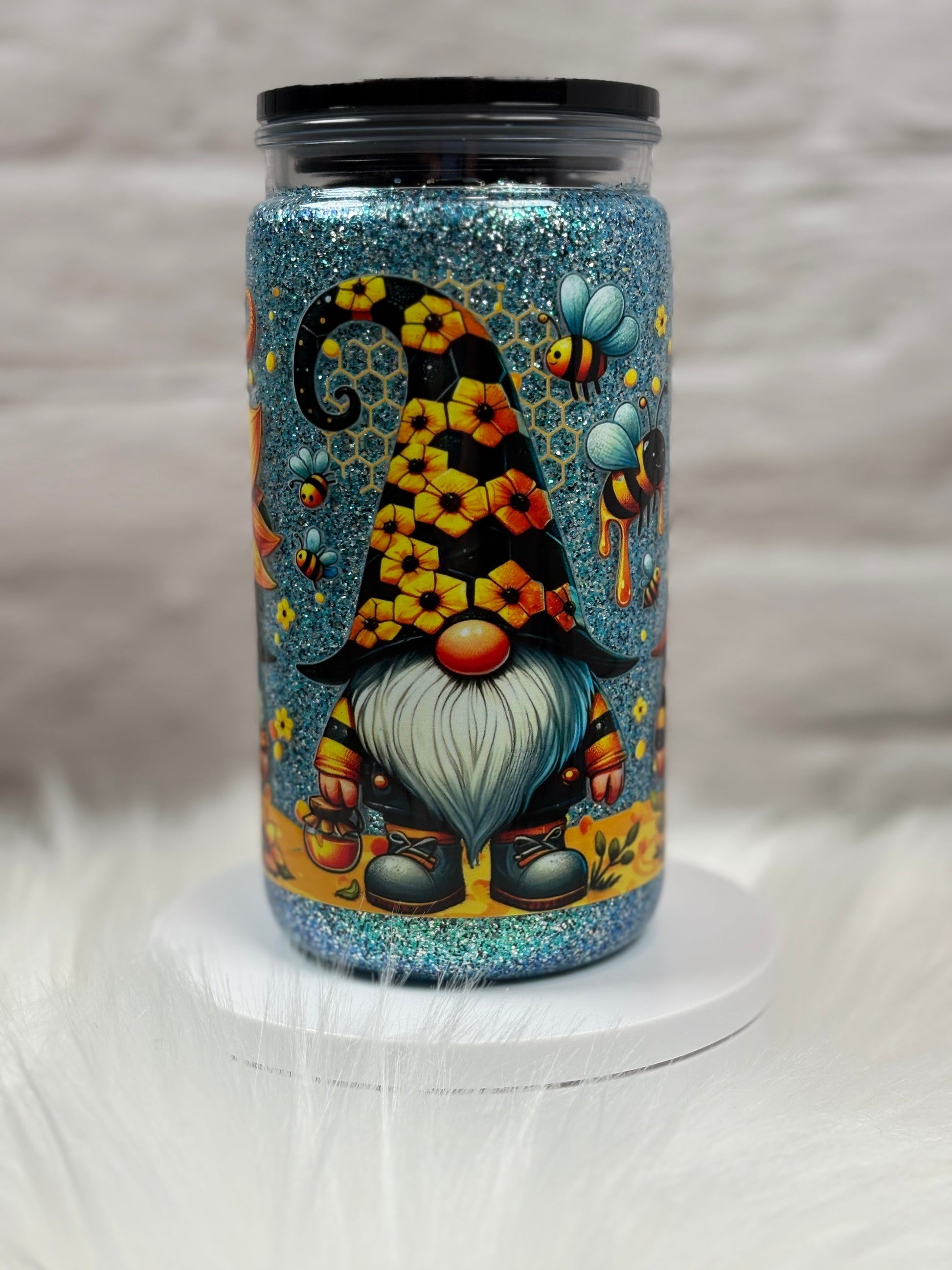 12oz Acrylic Snow Globe Dry Glitter
