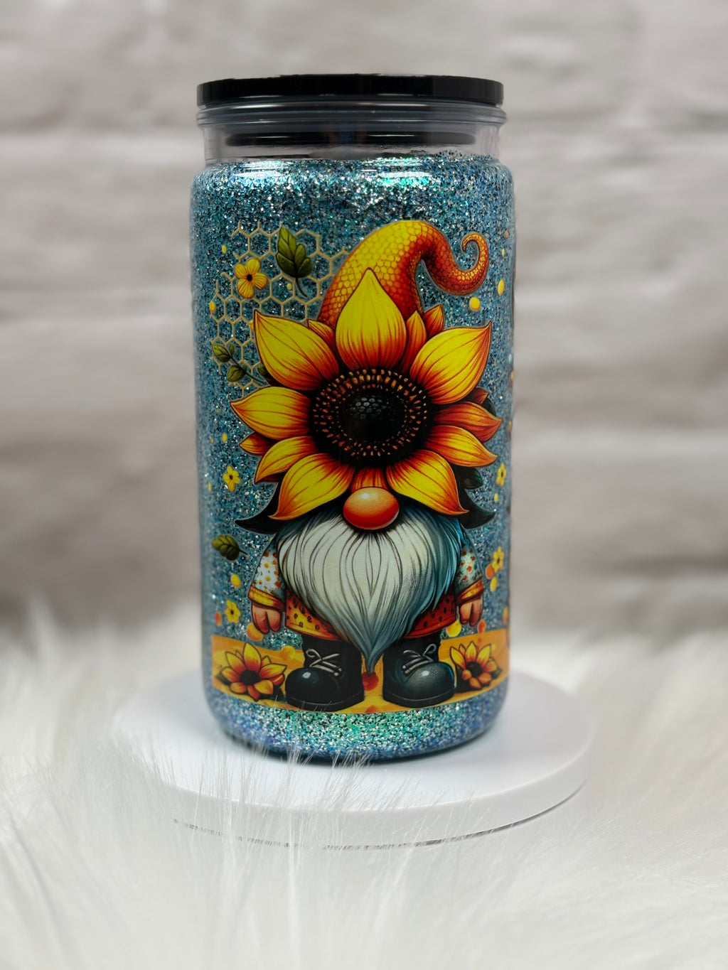 12oz Acrylic Snow Globe Dry Glitter