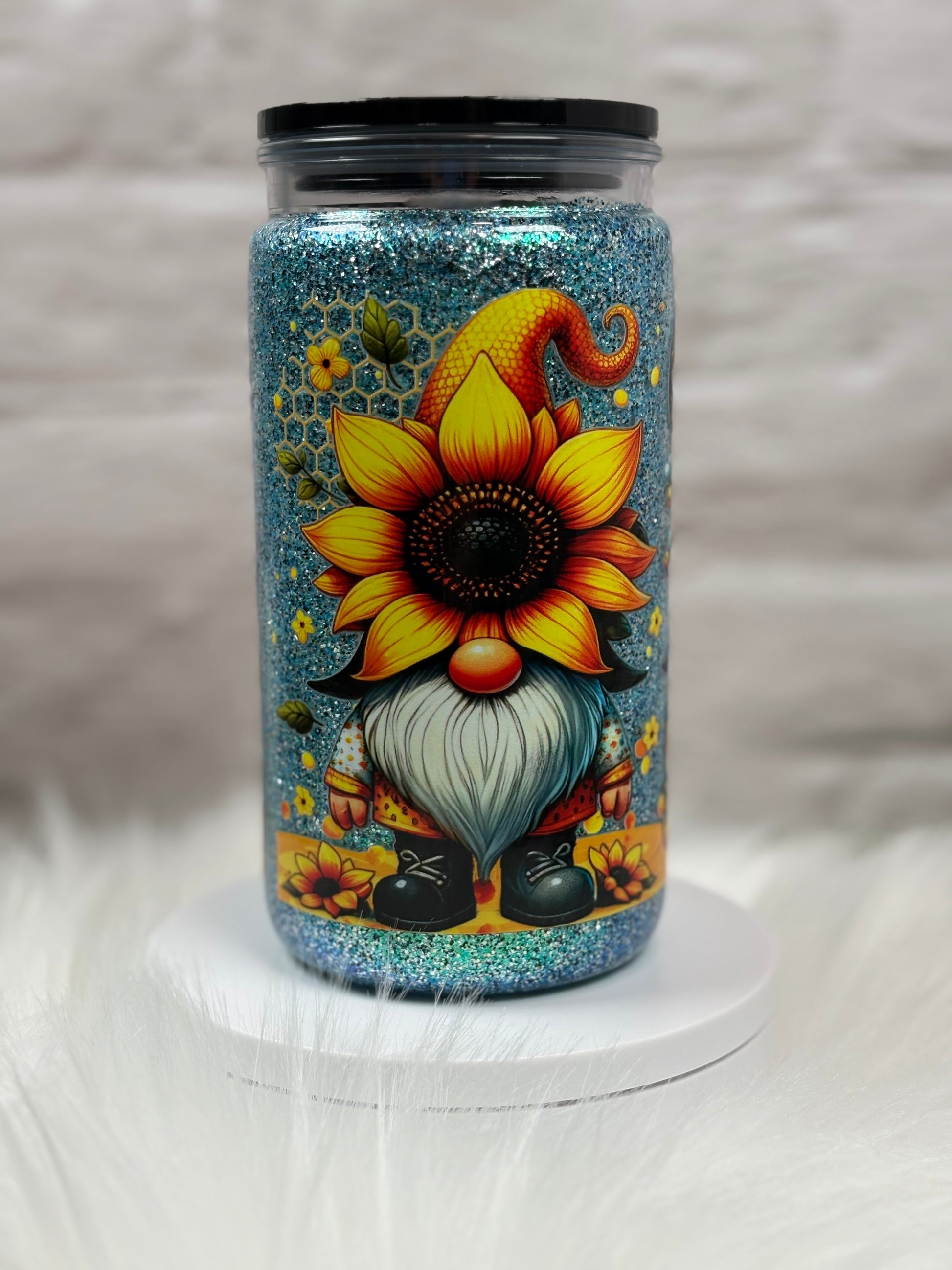12oz Acrylic Snow Globe Dry Glitter