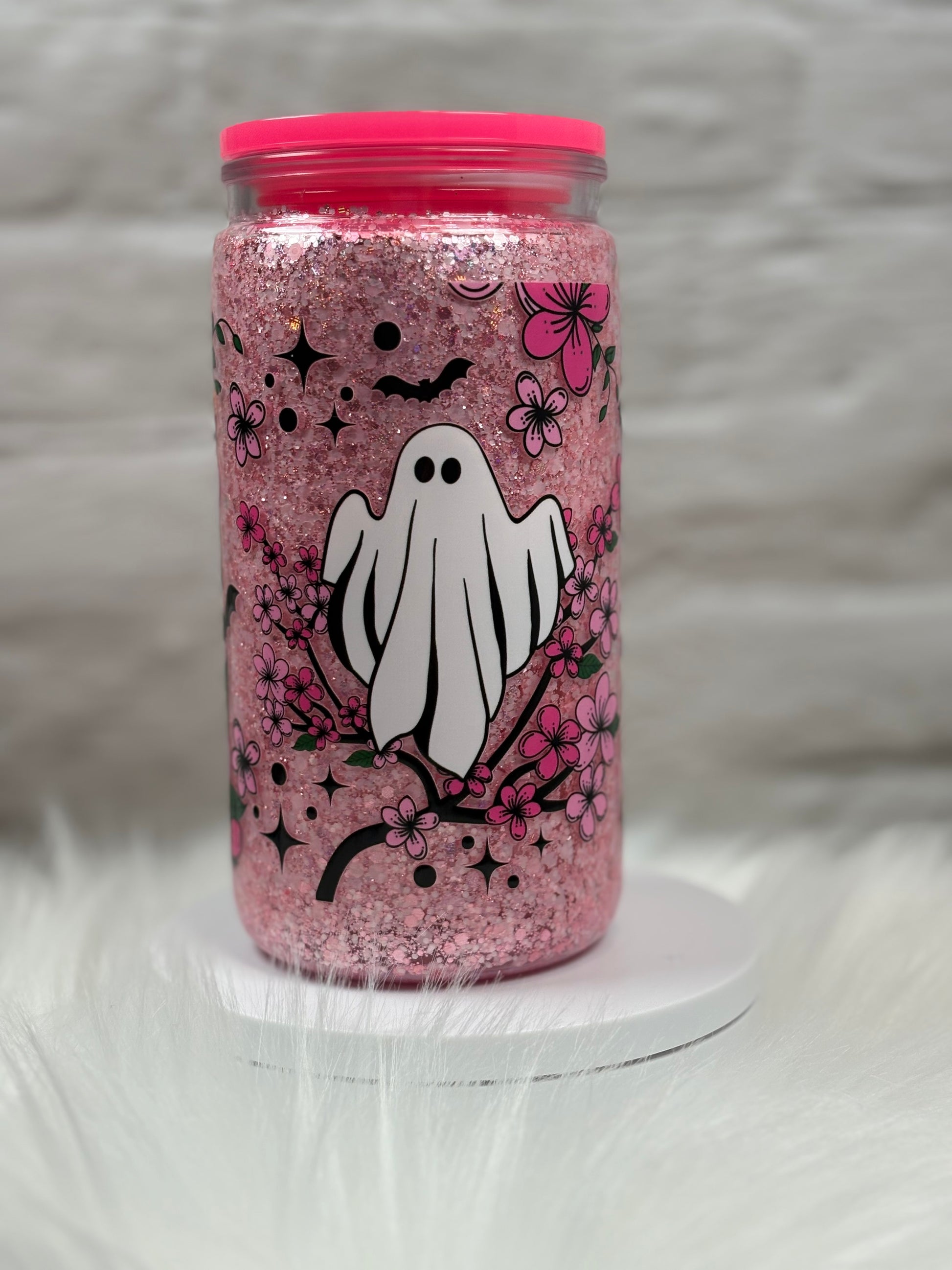 12oz Acrylic Snow Globe Dry Glitter