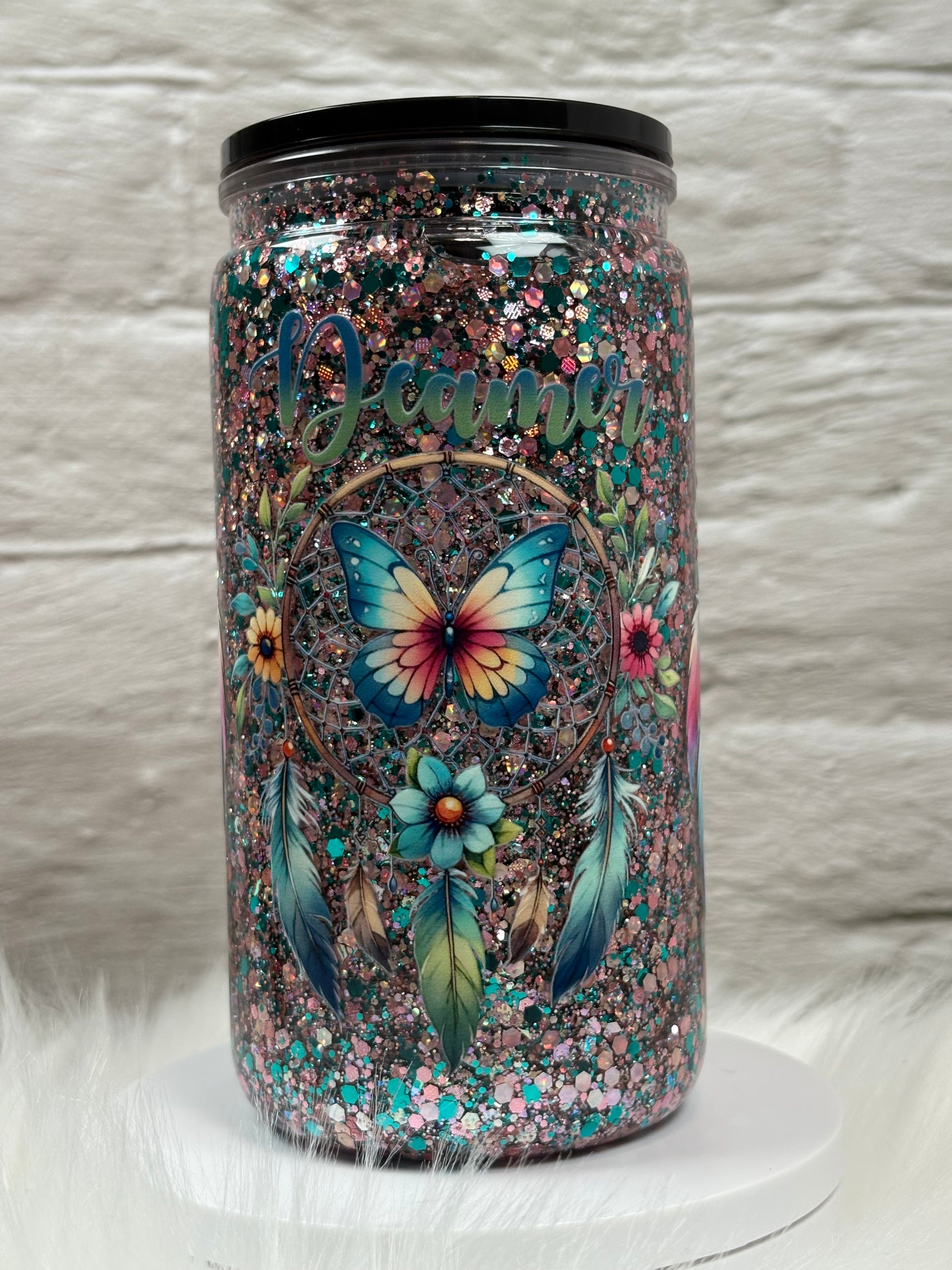 12oz Acrylic Snow Globe Suspended Flow