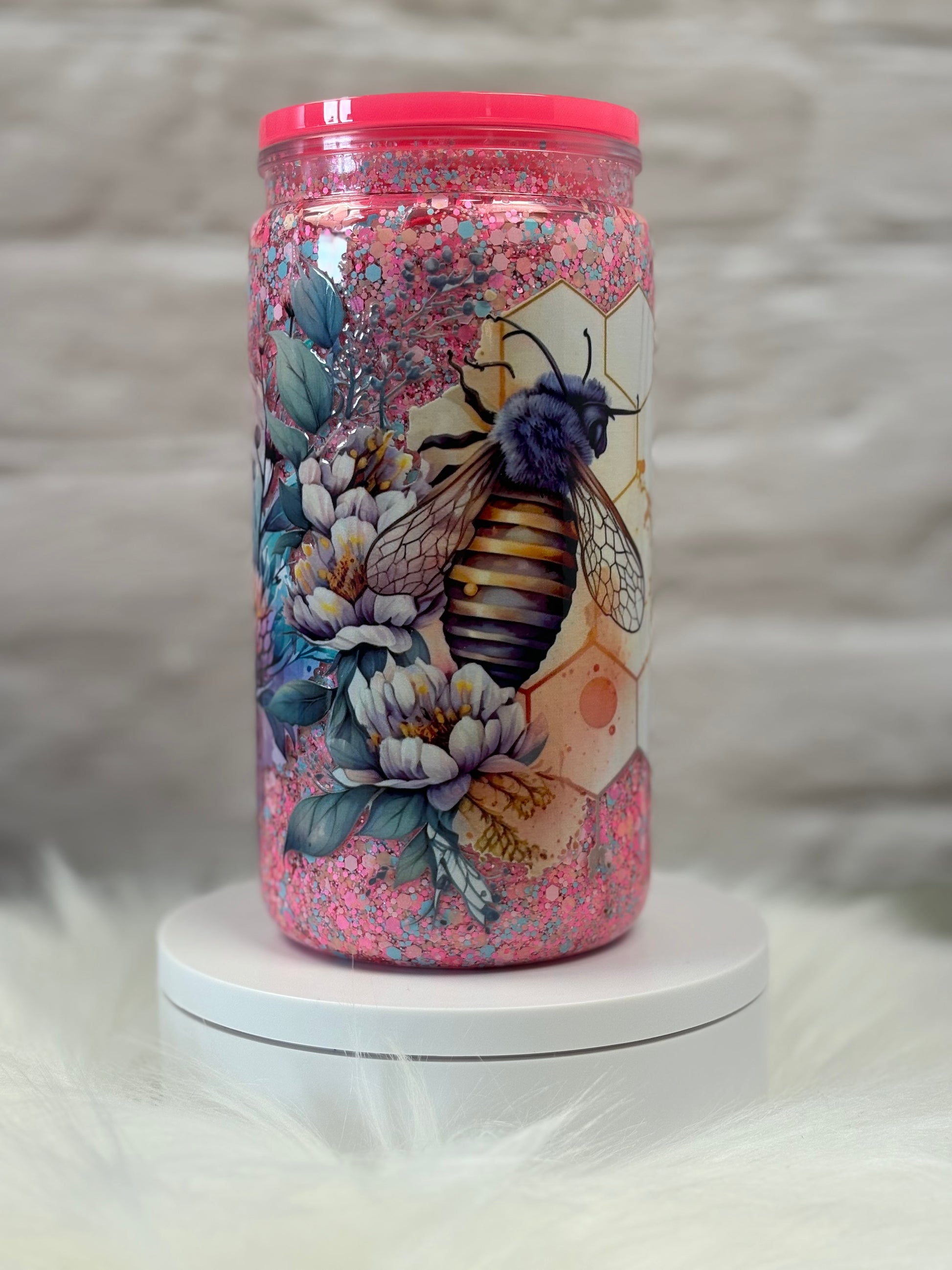 12oz Acrylic Snow Globe Suspended Flow