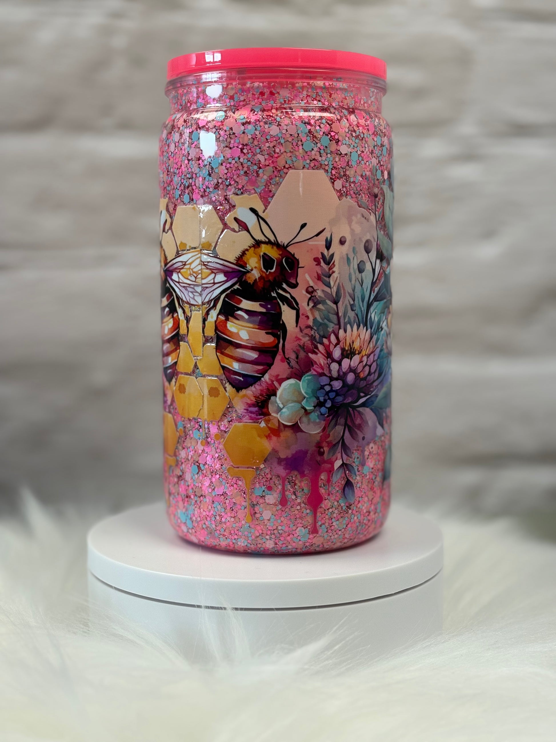 12oz Acrylic Snow Globe Suspended Flow
