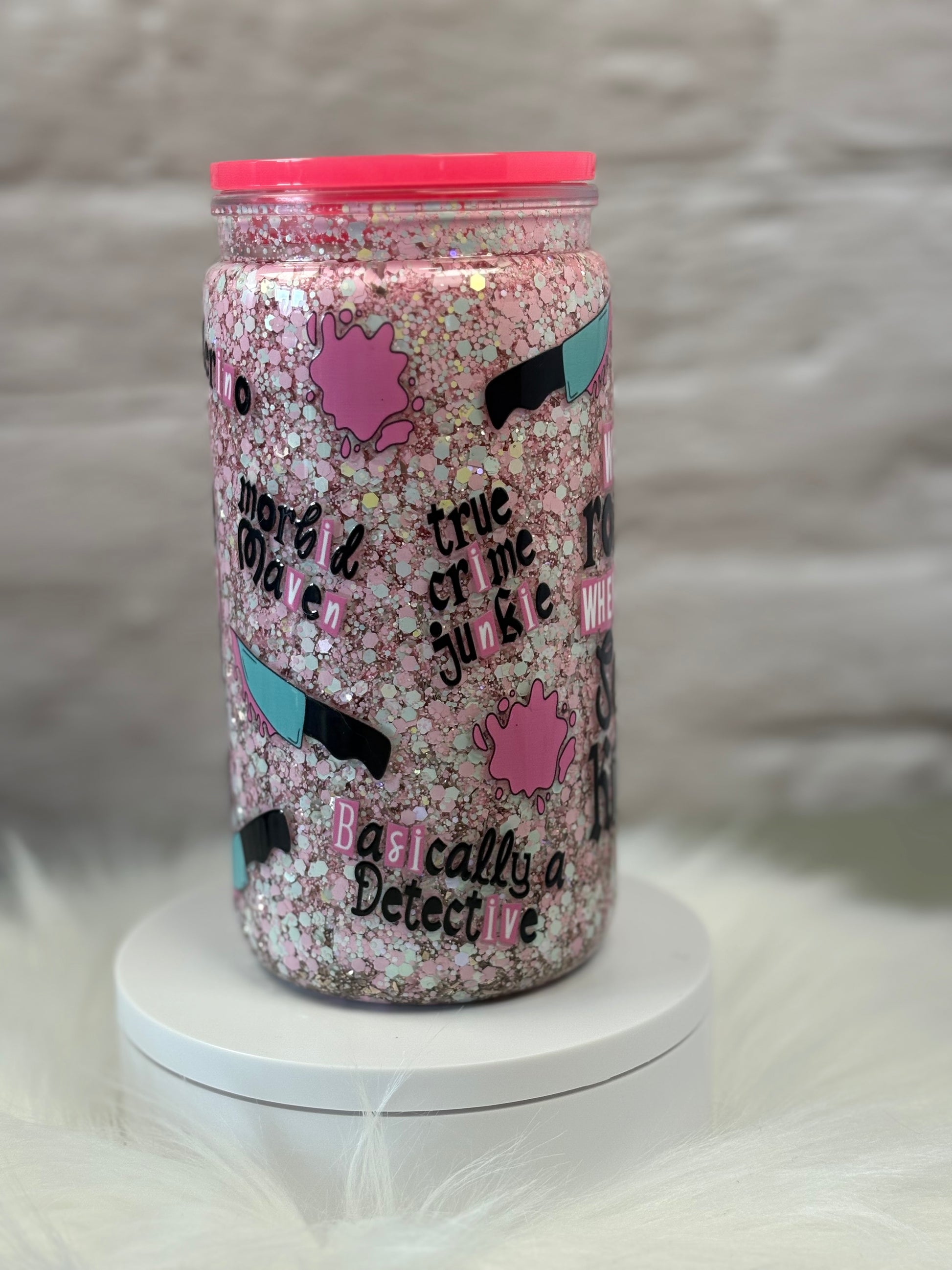 12oz Acrylic Snow Globe Suspended Flow