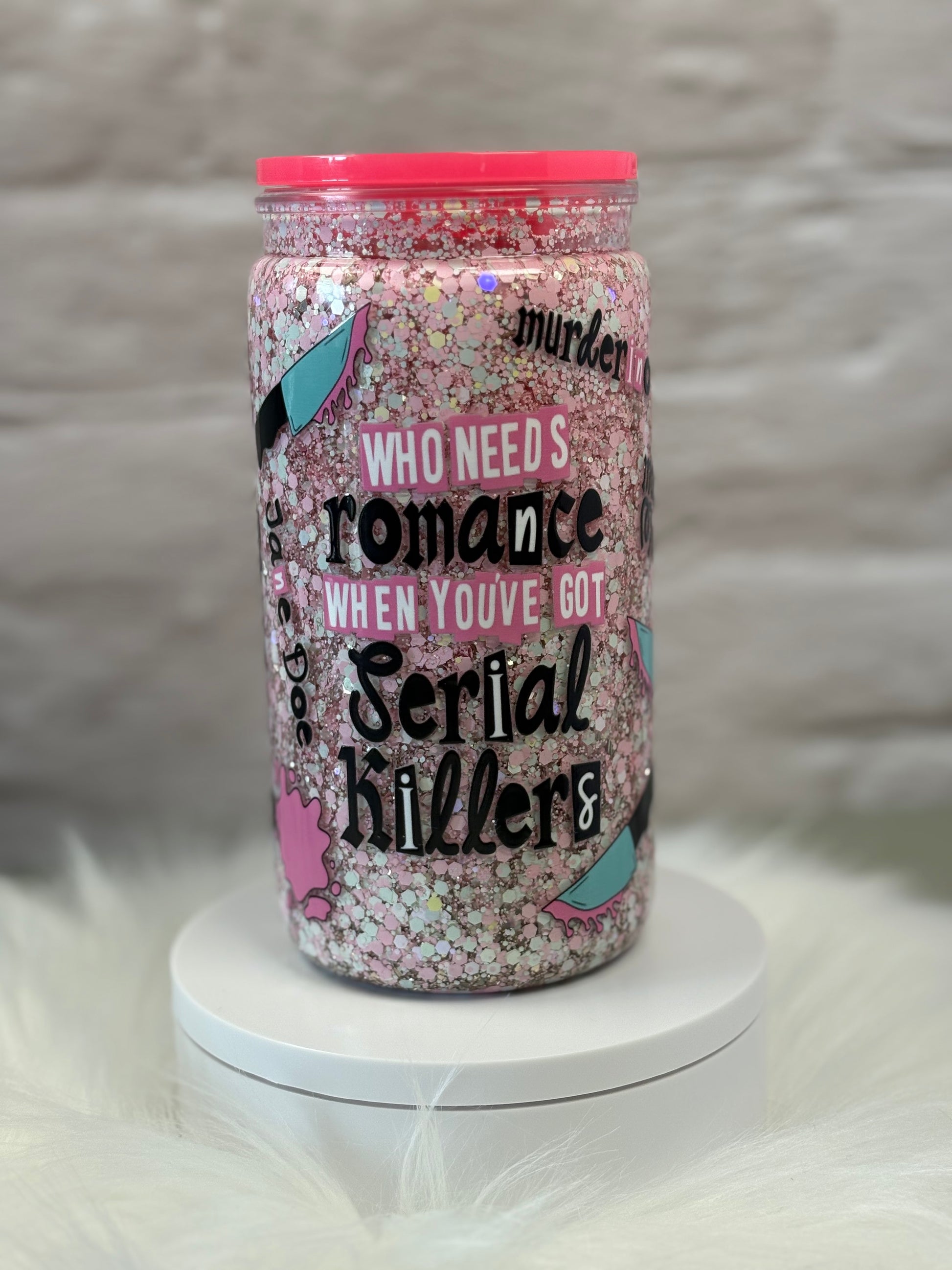 12oz Acrylic Snow Globe Suspended Flow