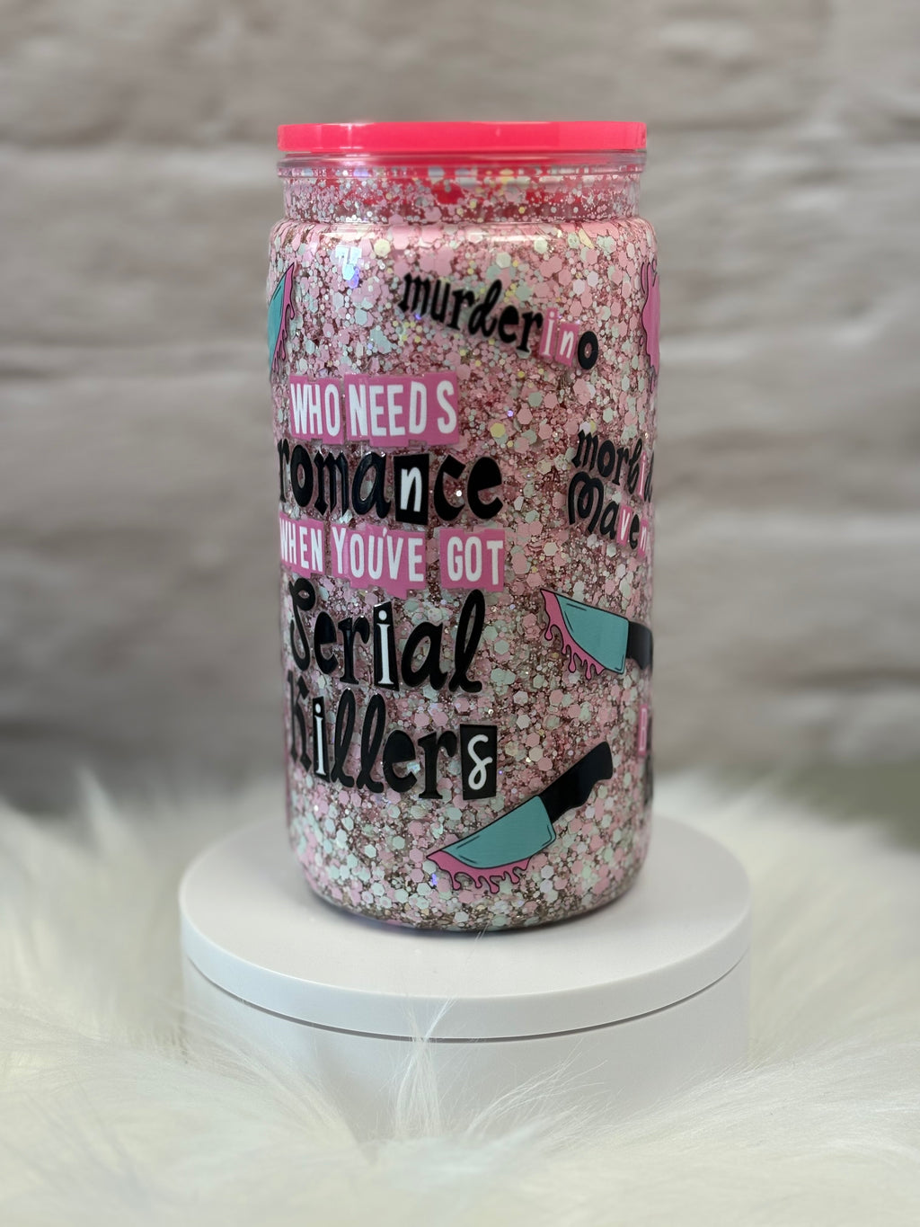 12oz Acrylic Snow Globe Suspended Flow