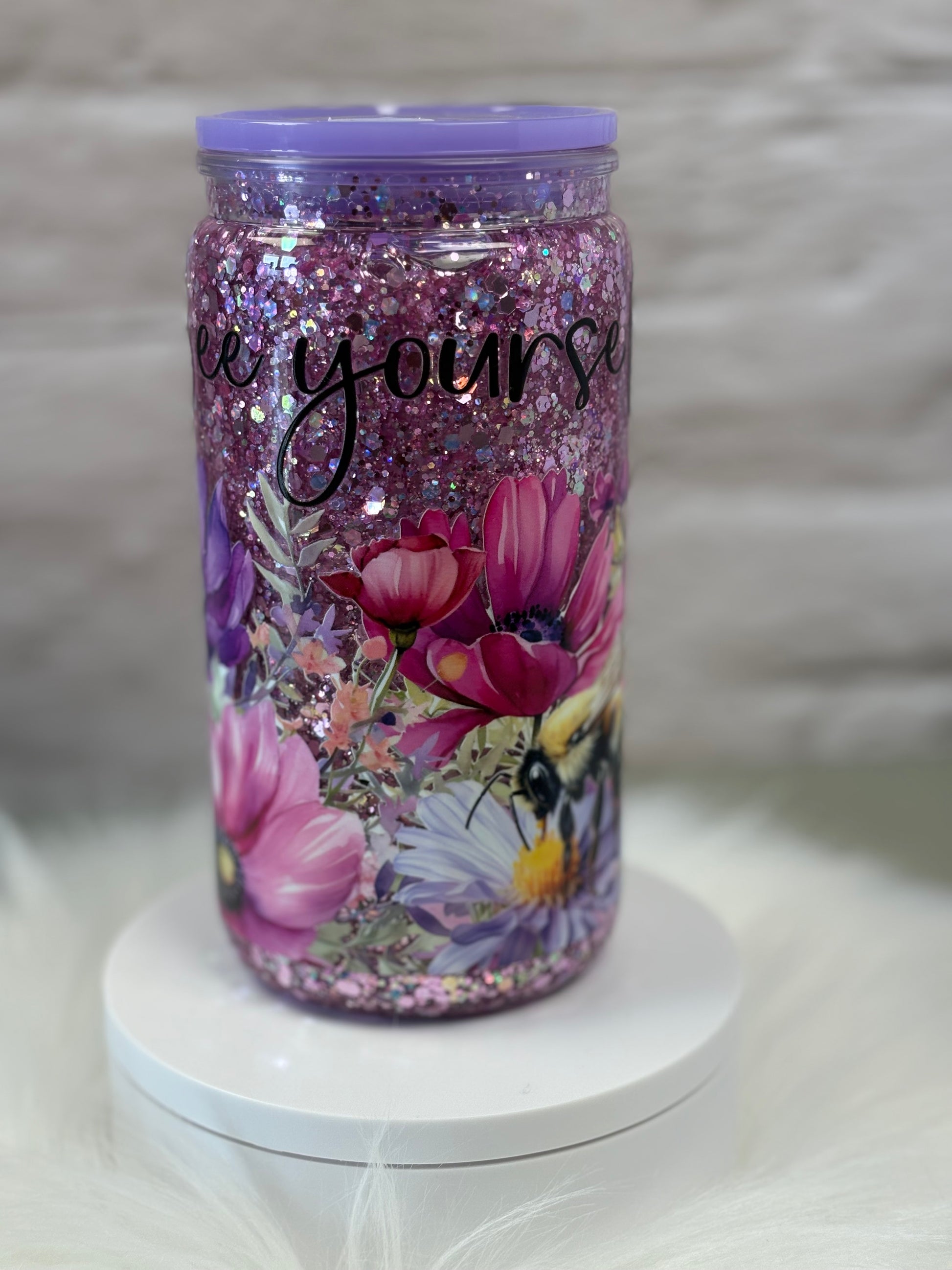 12oz Acrylic Snow Globe Slow Flow