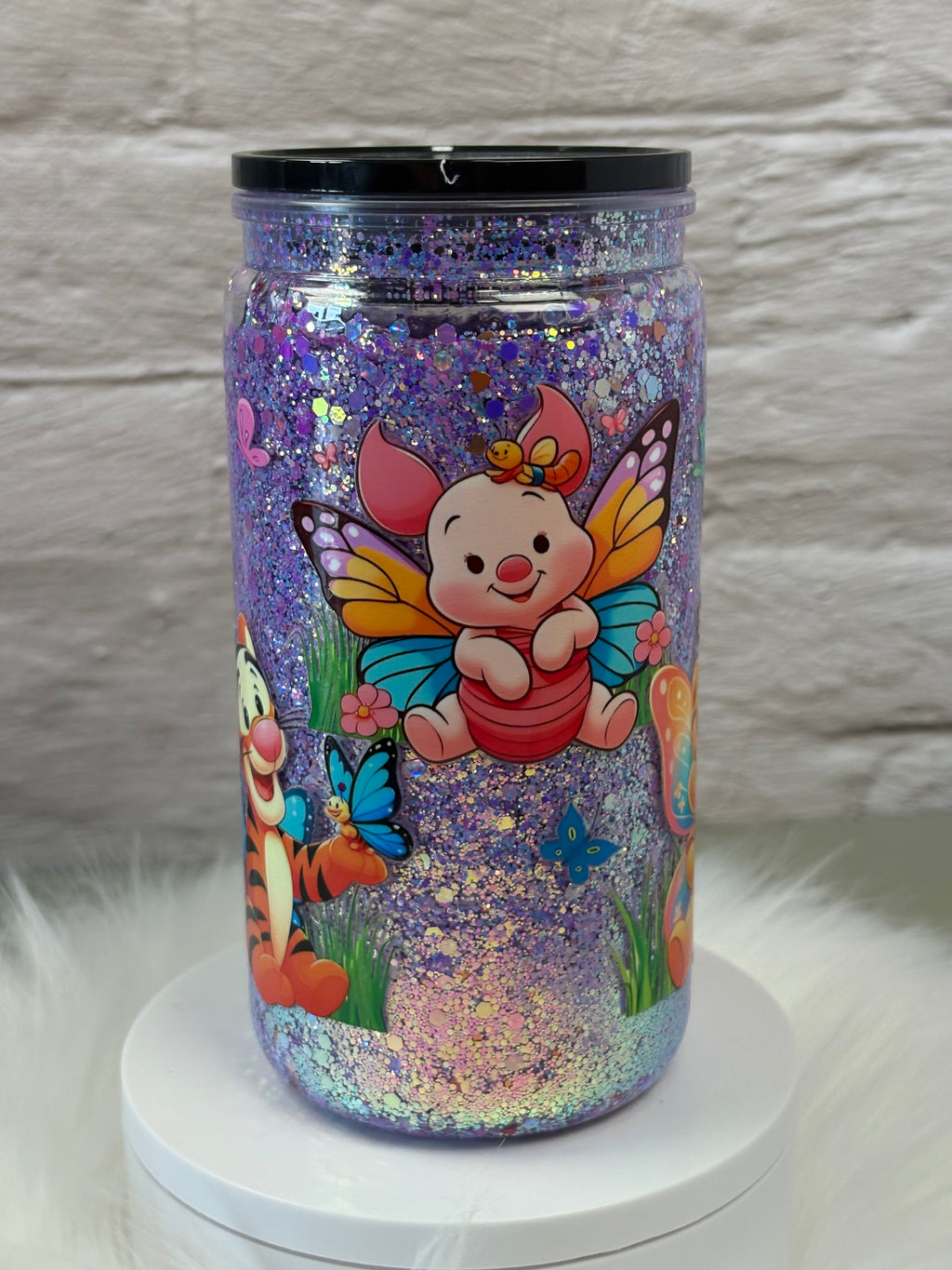 12oz Acrylic Snow Globe Suspended Flow