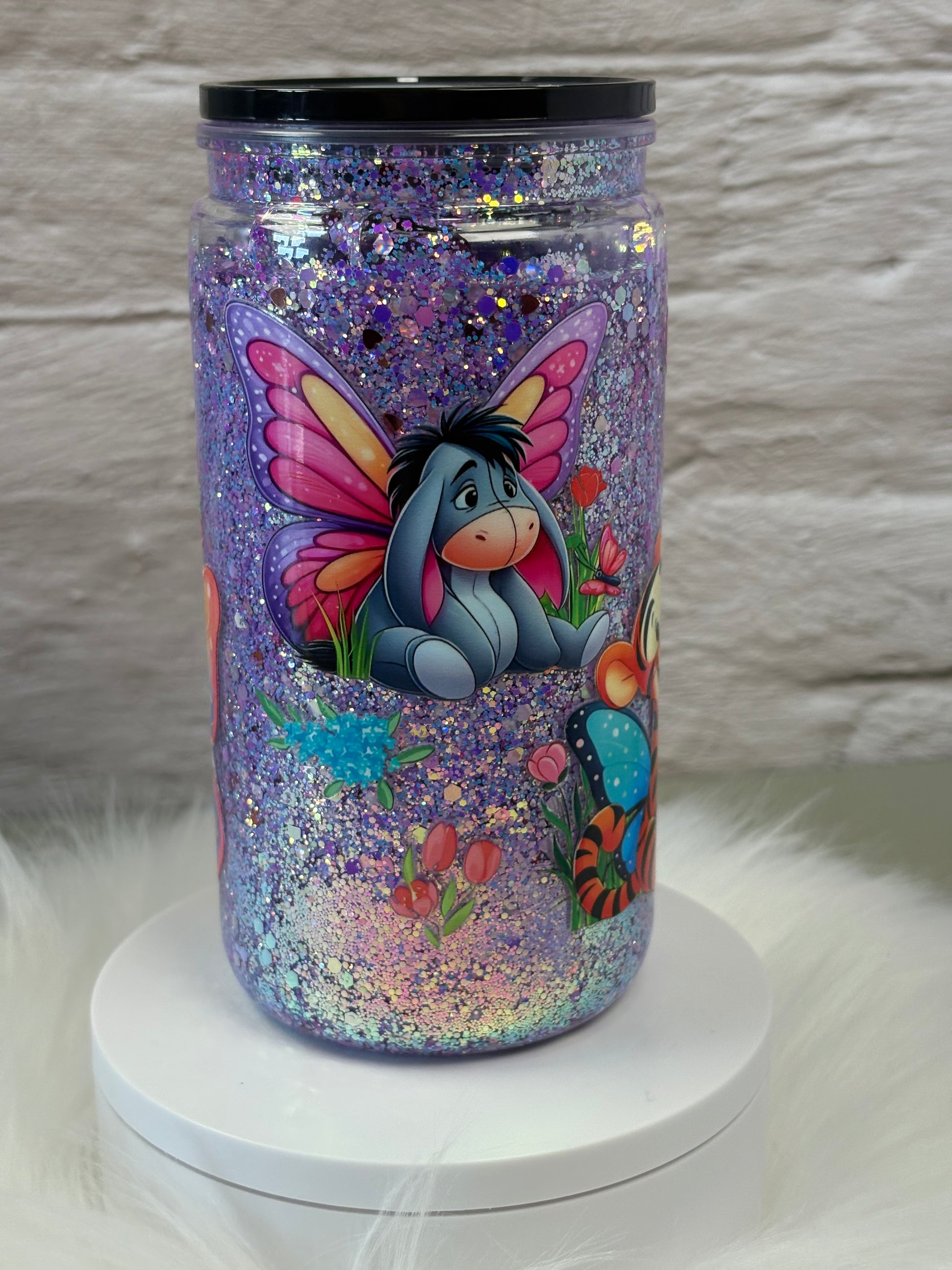 12oz Acrylic Snow Globe Suspended Flow