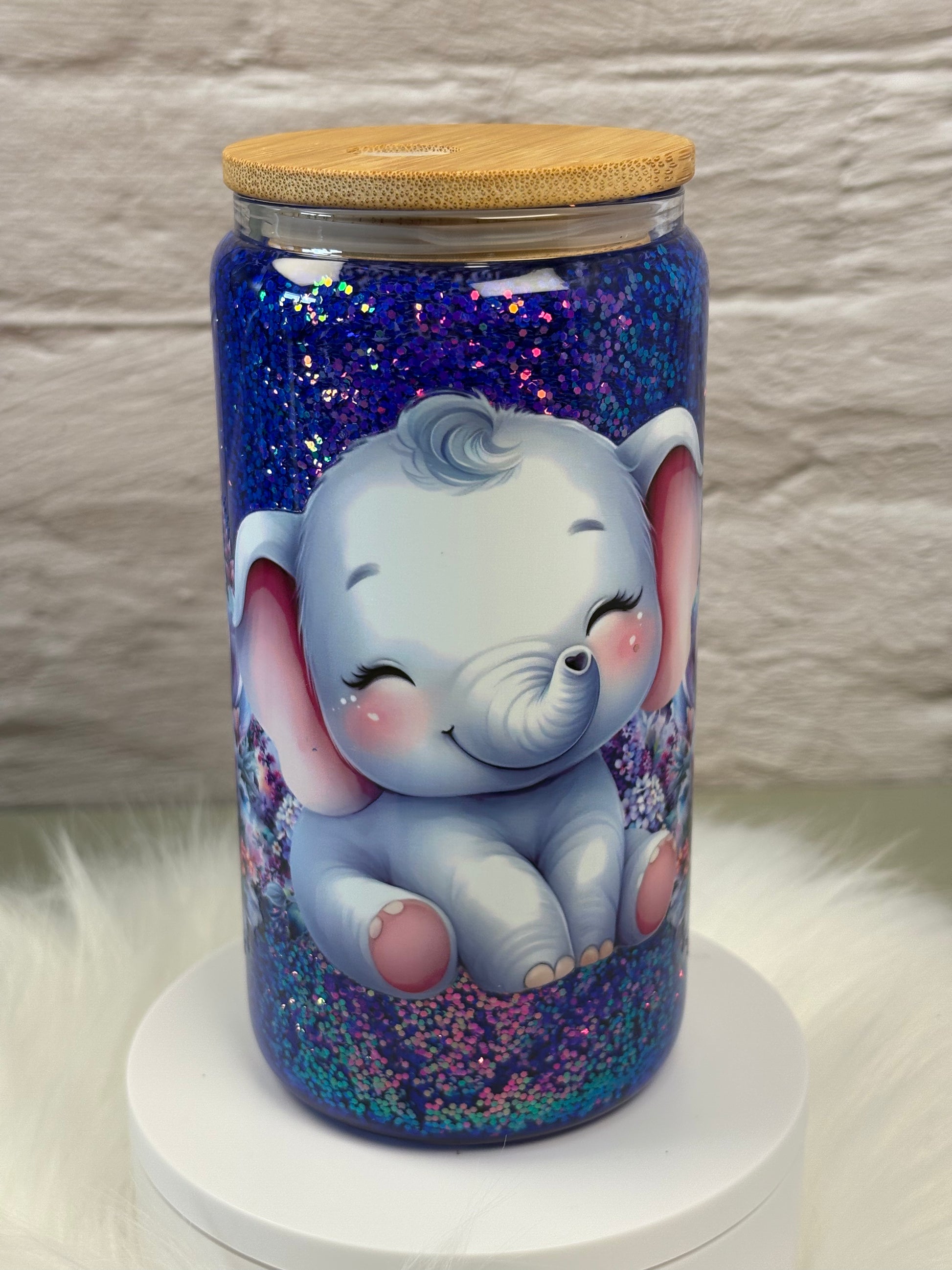 12oz Glass Snow Globe Suspended Flow