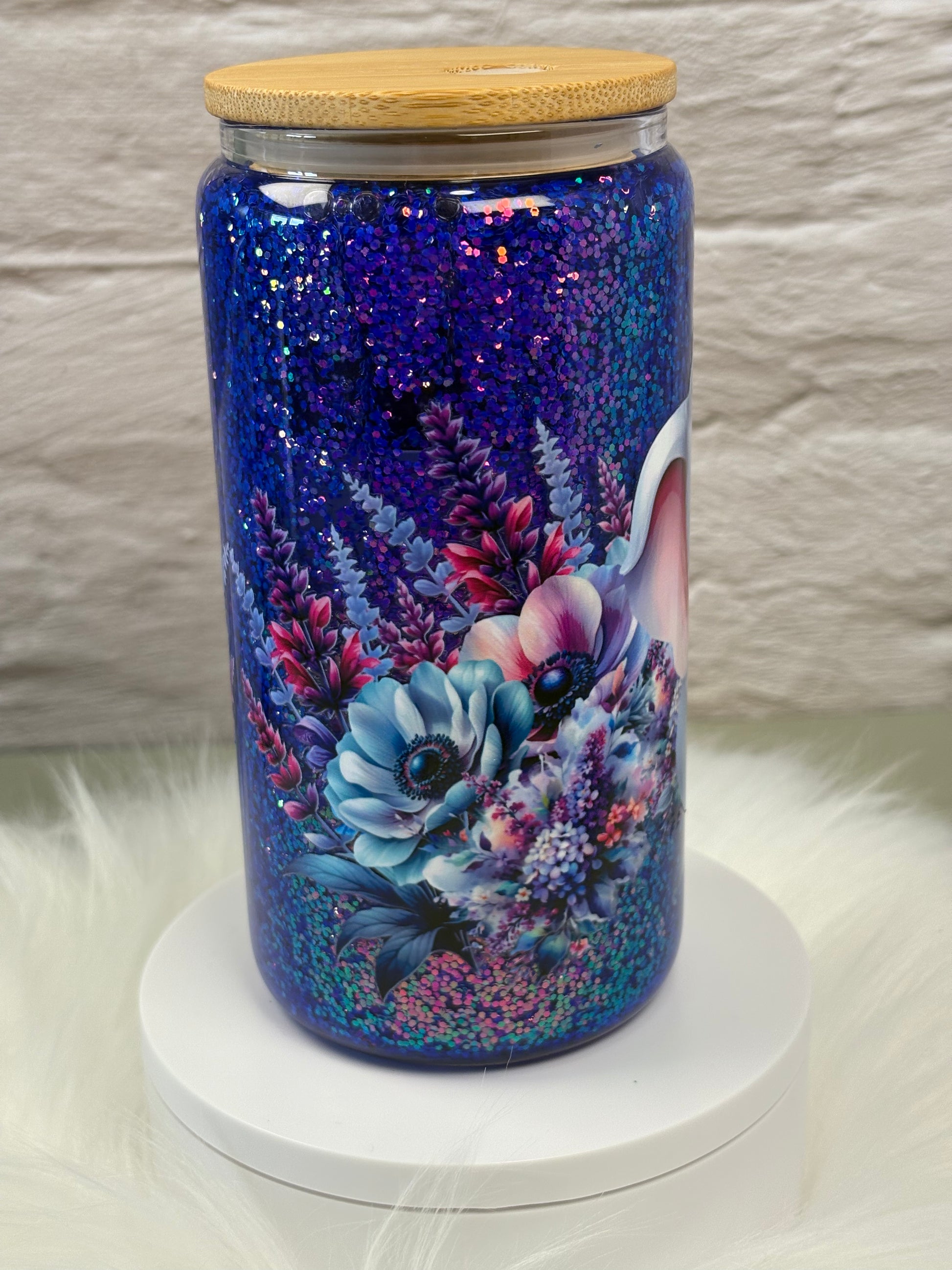 12oz Glass Snow Globe Suspended Flow
