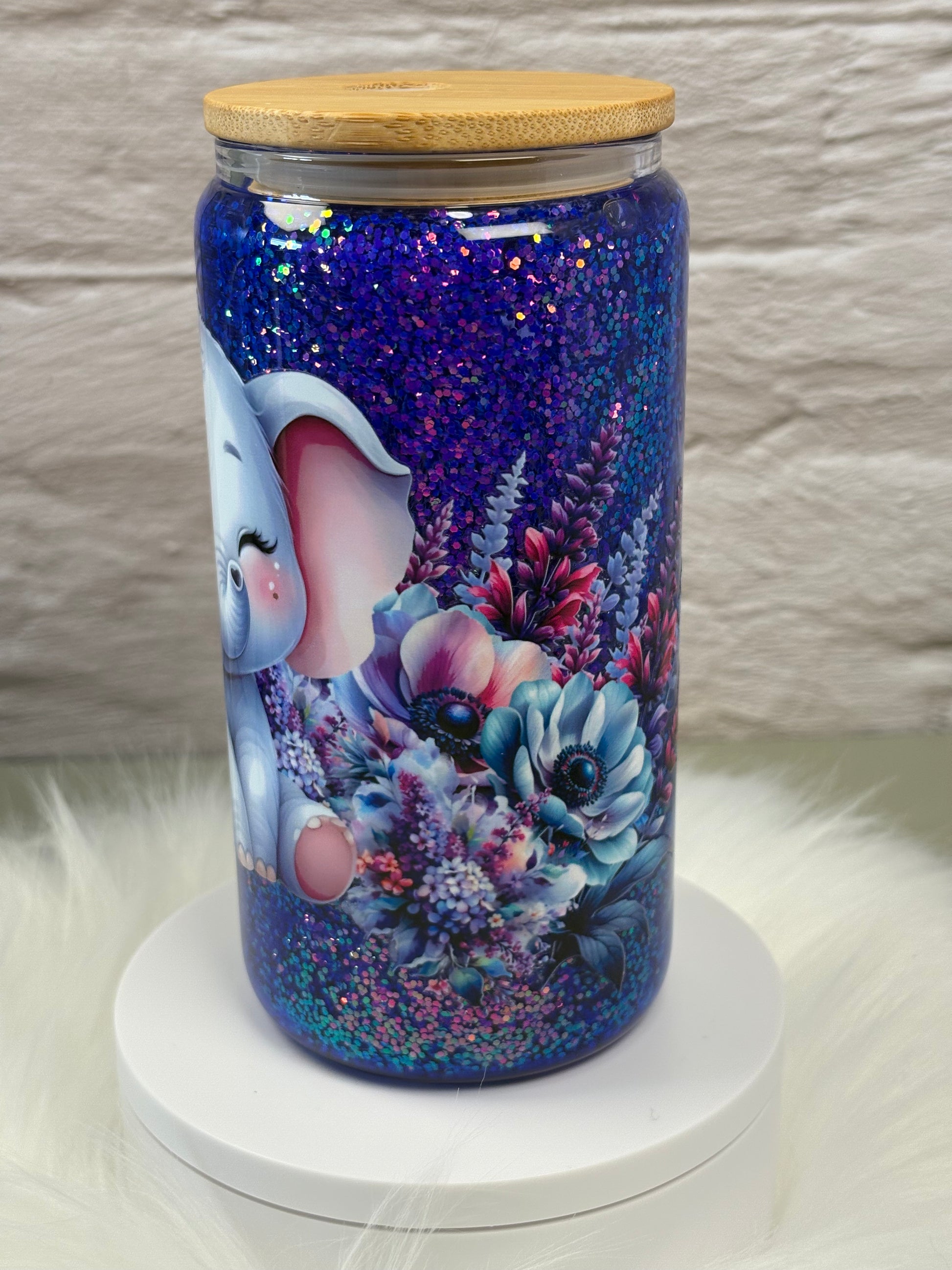 12oz Glass Snow Globe Suspended Flow