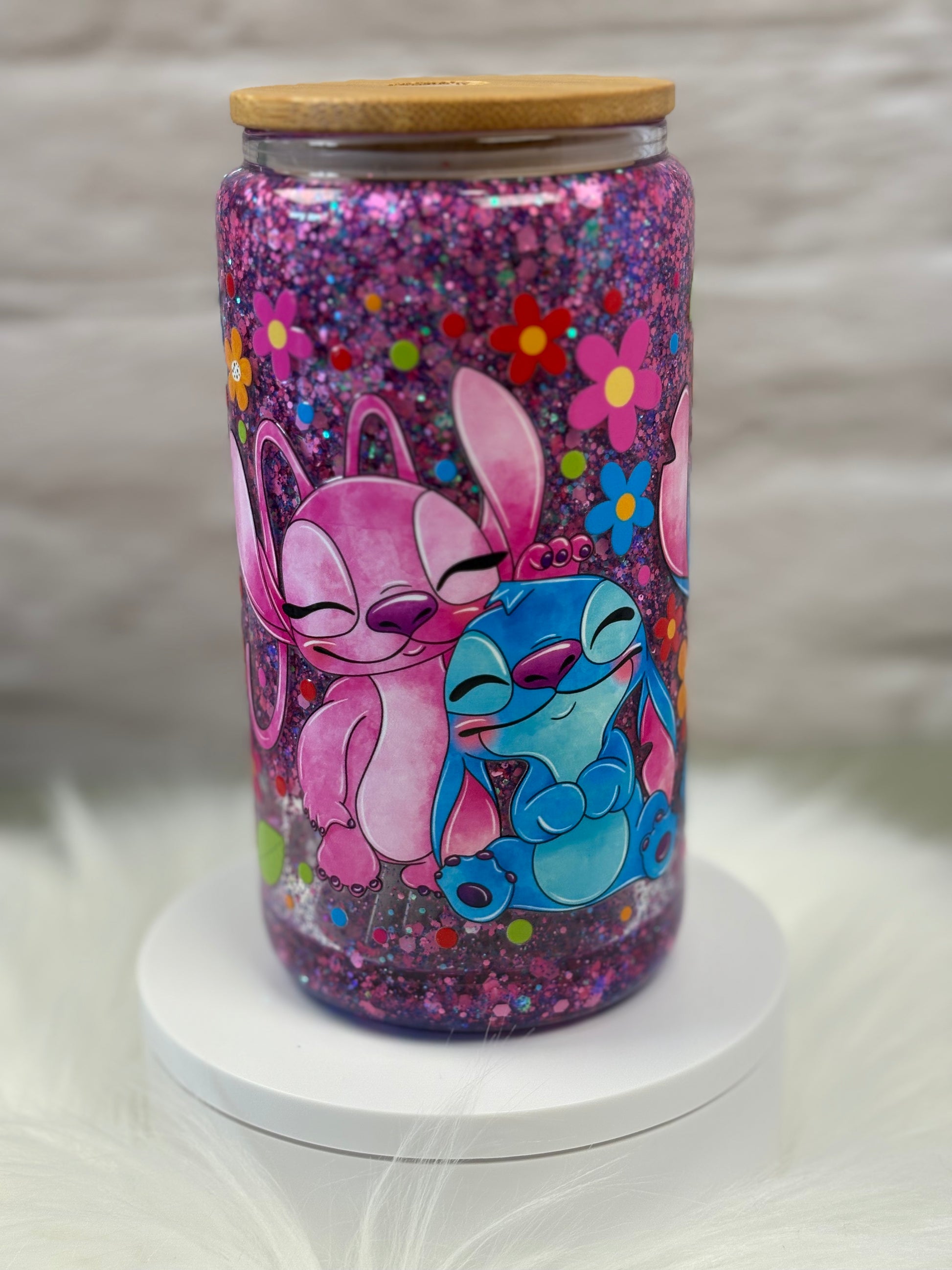 12oz Glass Snow Globe Suspended Flow