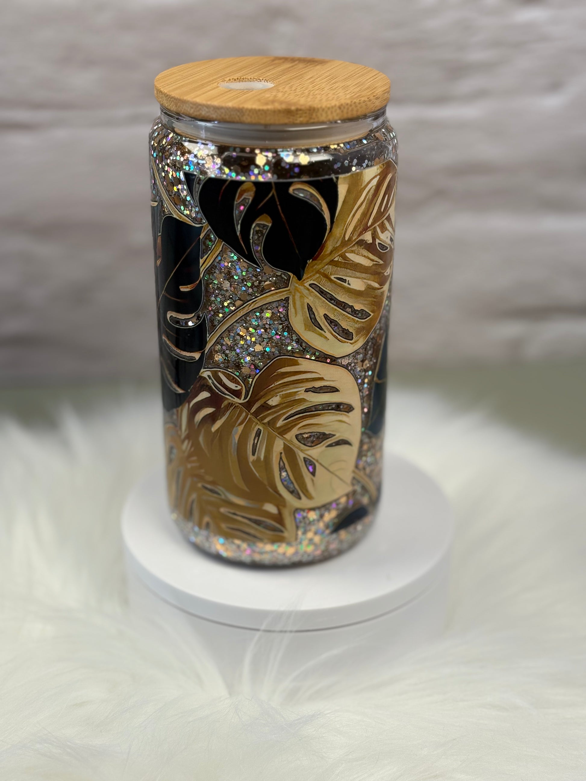 12oz Glass Snow Globe Suspended Flow