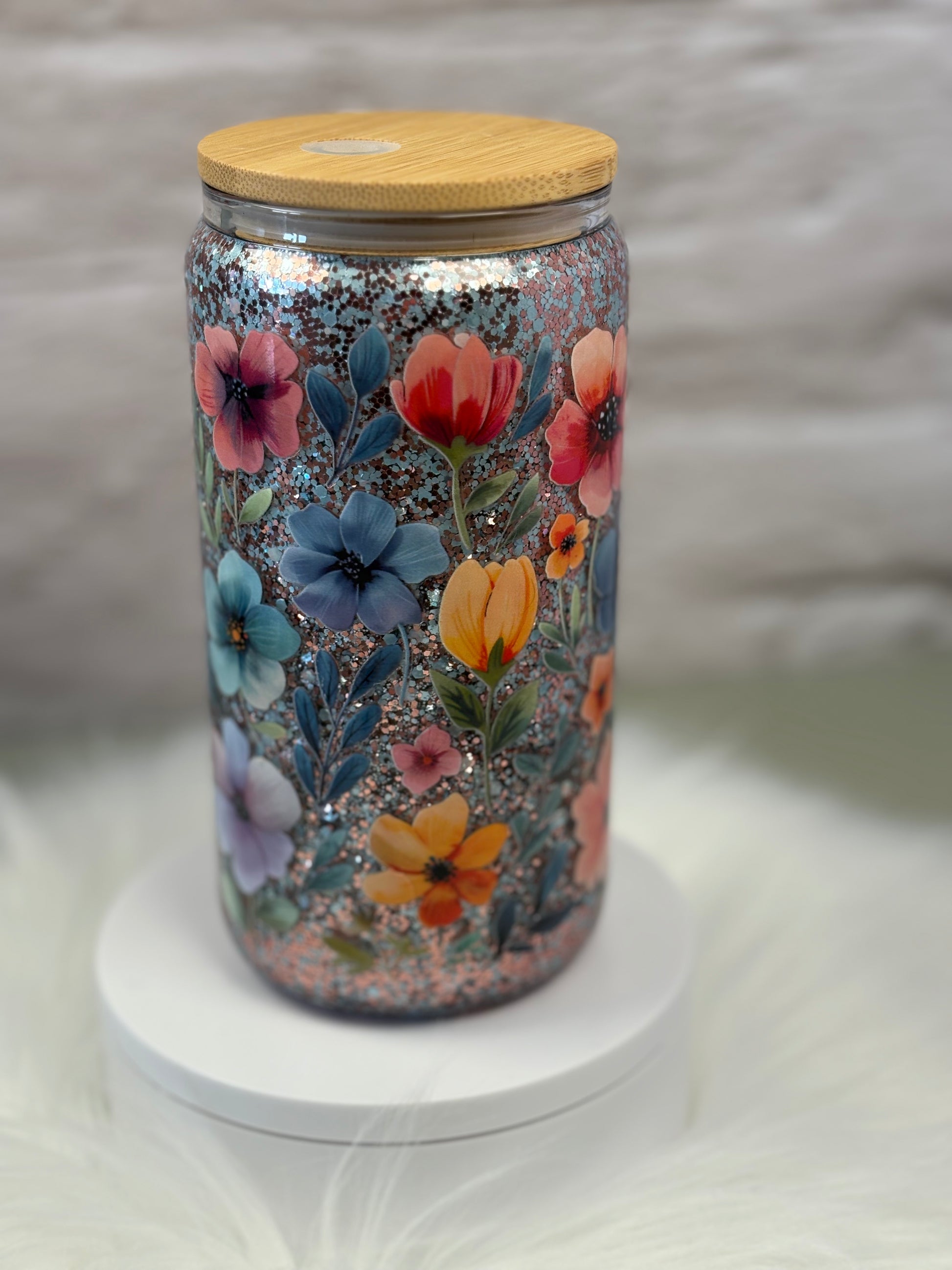 12oz Glass Snow Globe Suspended Flow