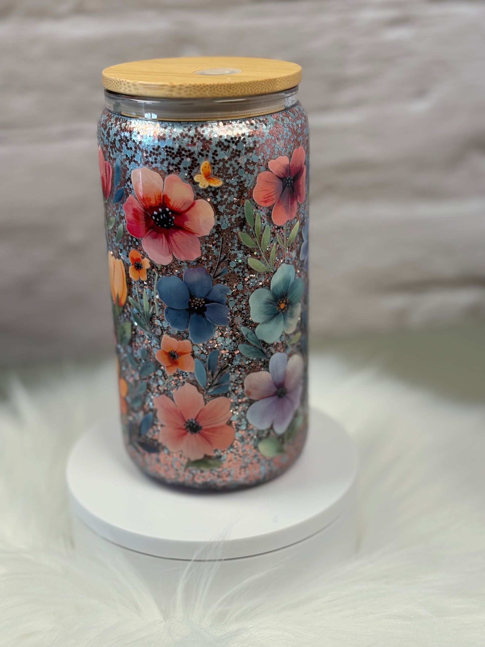 12oz Glass Snow Globe Suspended Flow