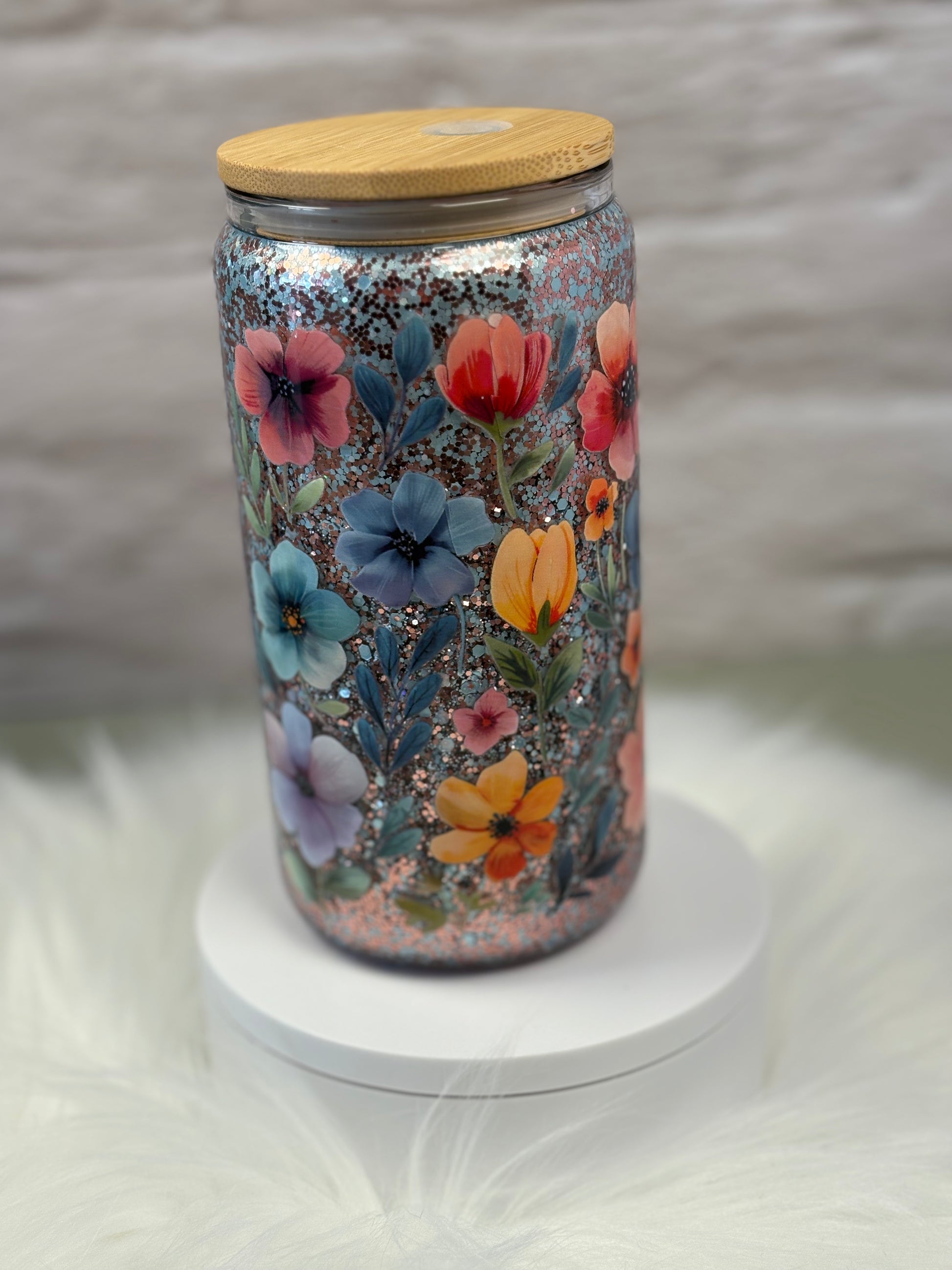 12oz Glass Snow Globe Suspended Flow