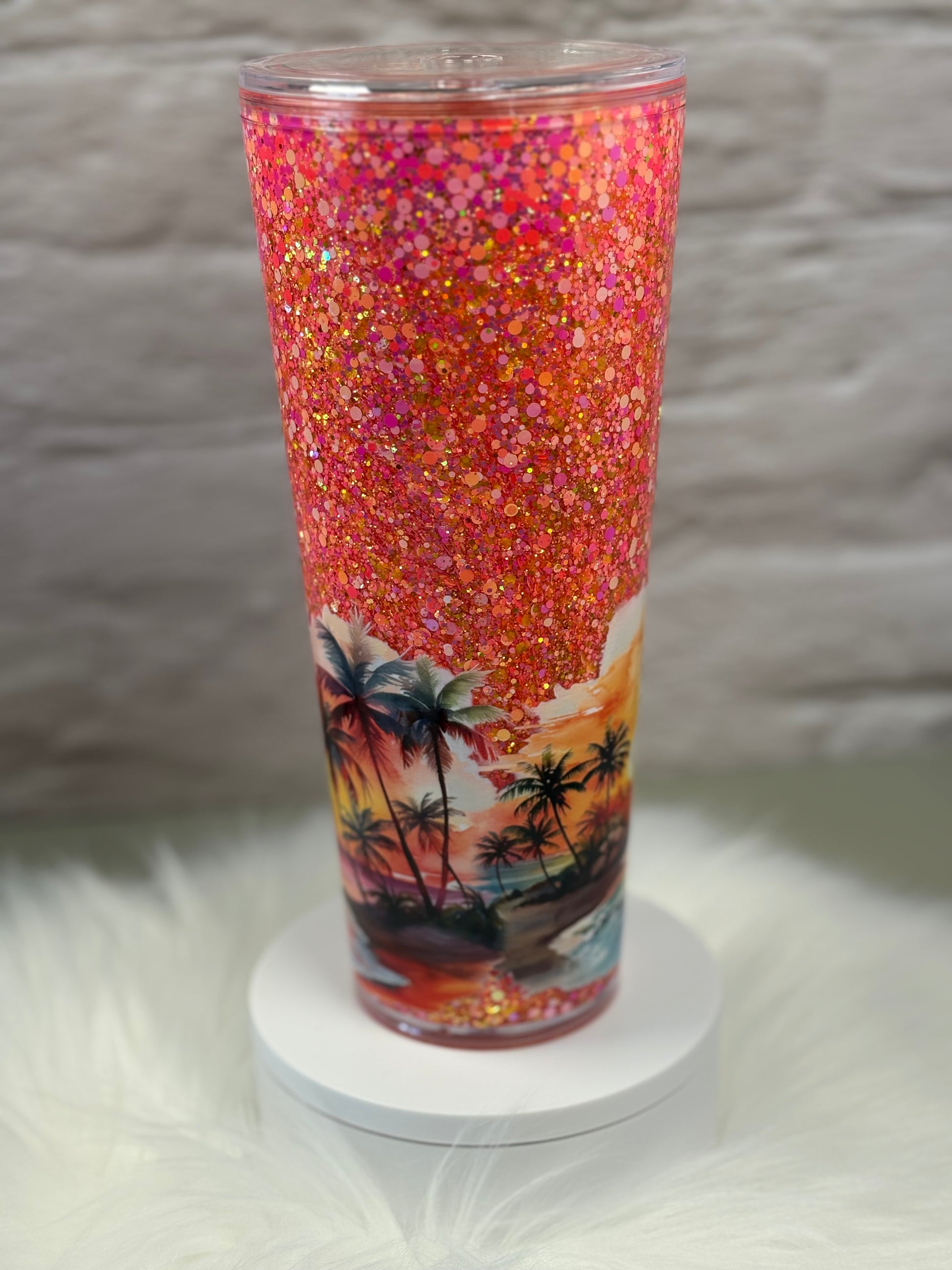 24oz Acrylic Snow Globe Suspended Flow