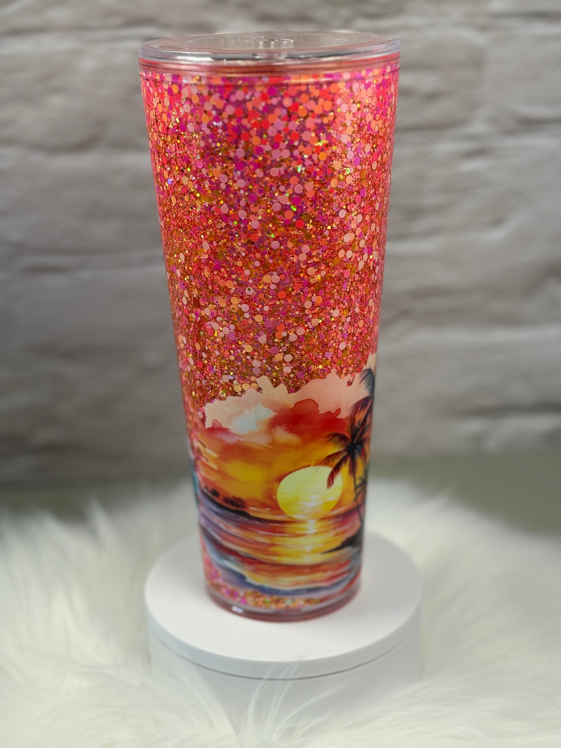 24oz Acrylic Snow Globe Suspended Flow