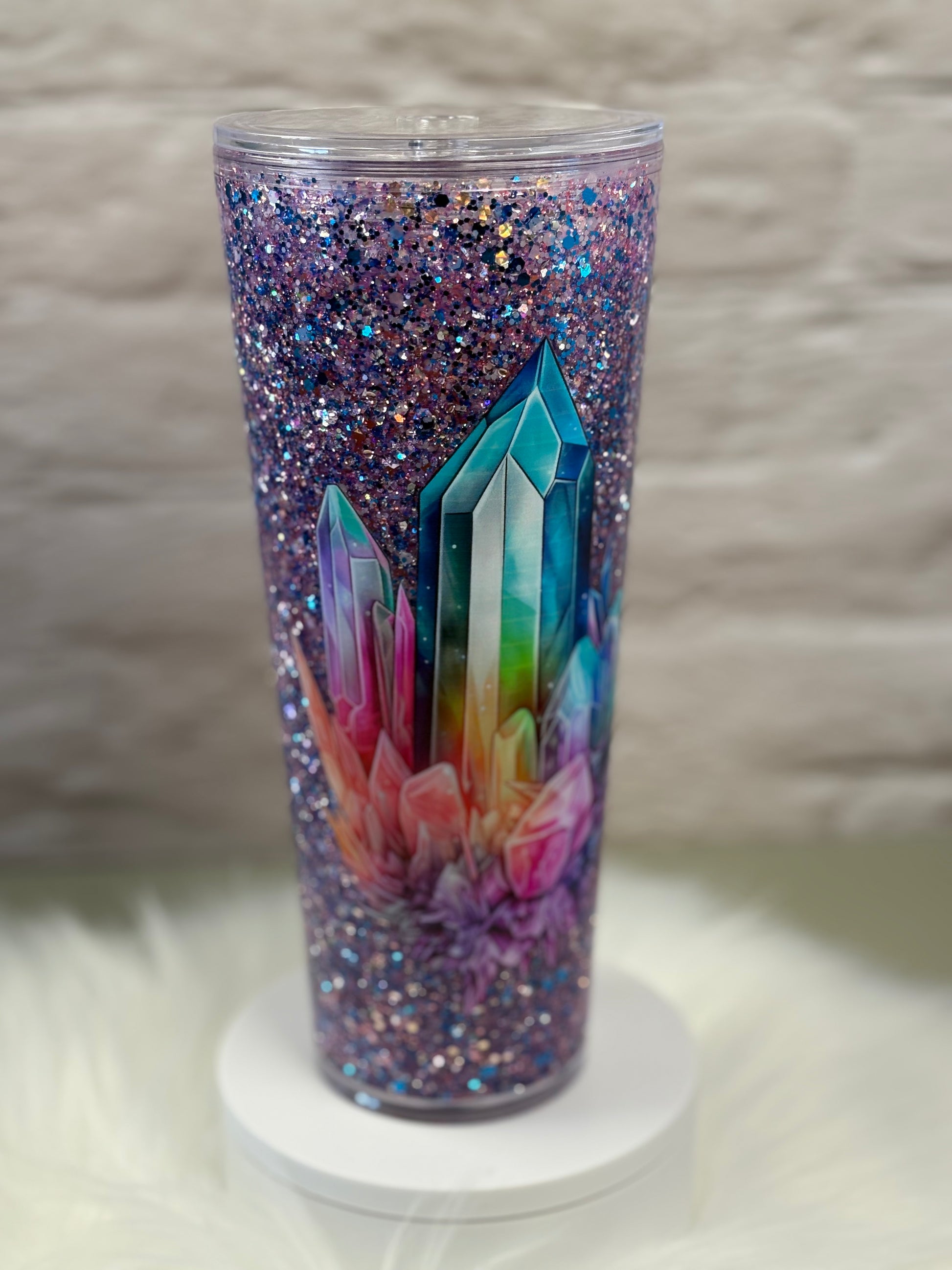 24oz Acrylic Snow Globe Suspended Flow