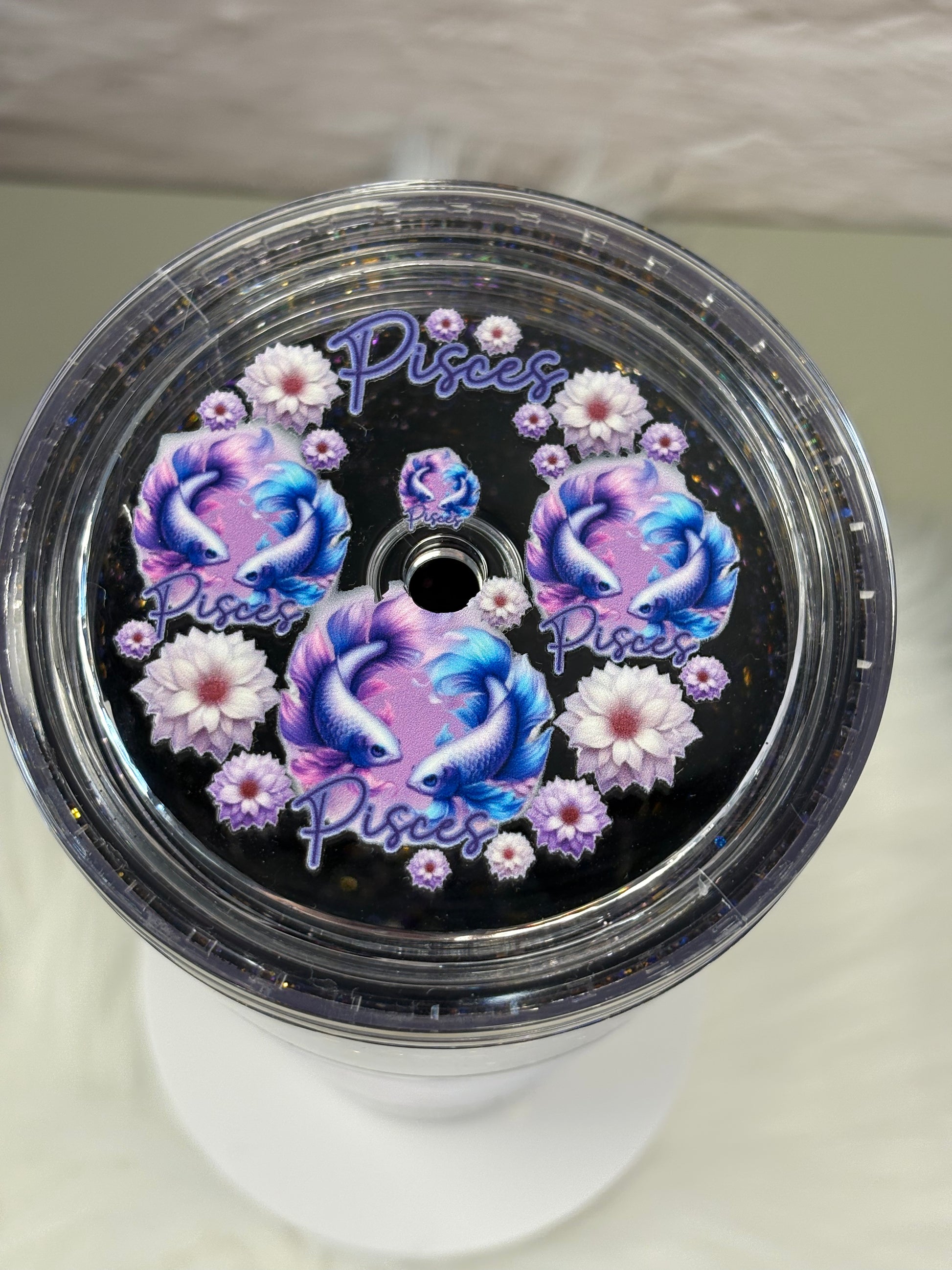 24oz Acrylic Snow Globe Suspended Flow