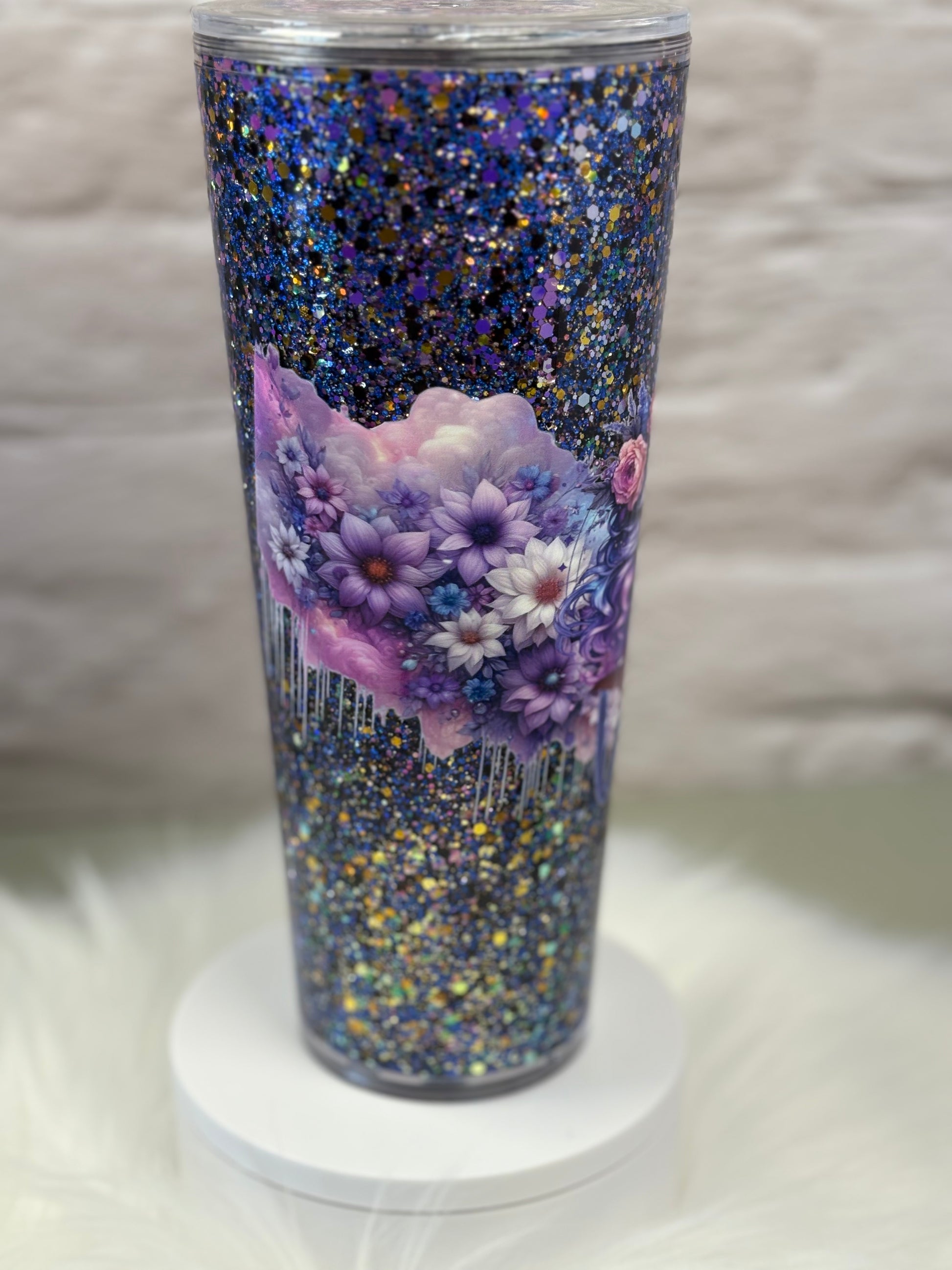 24oz Acrylic Snow Globe Suspended Flow