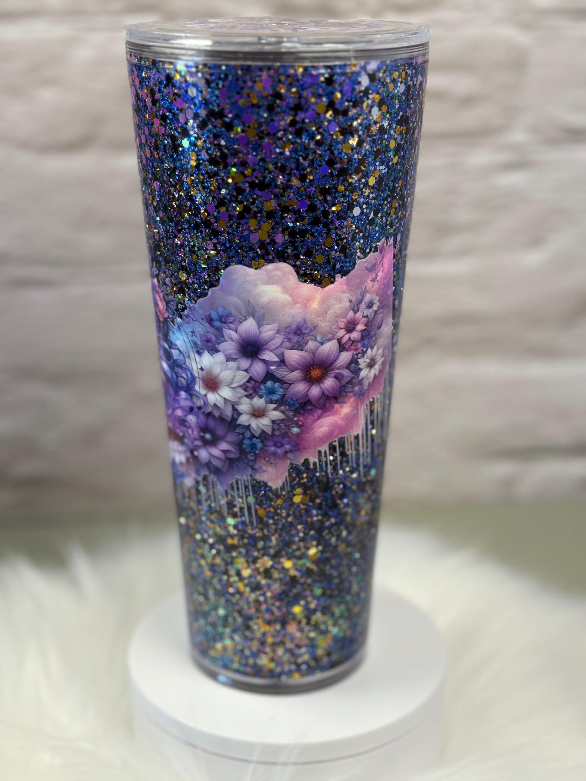 24oz Acrylic Snow Globe Suspended Flow