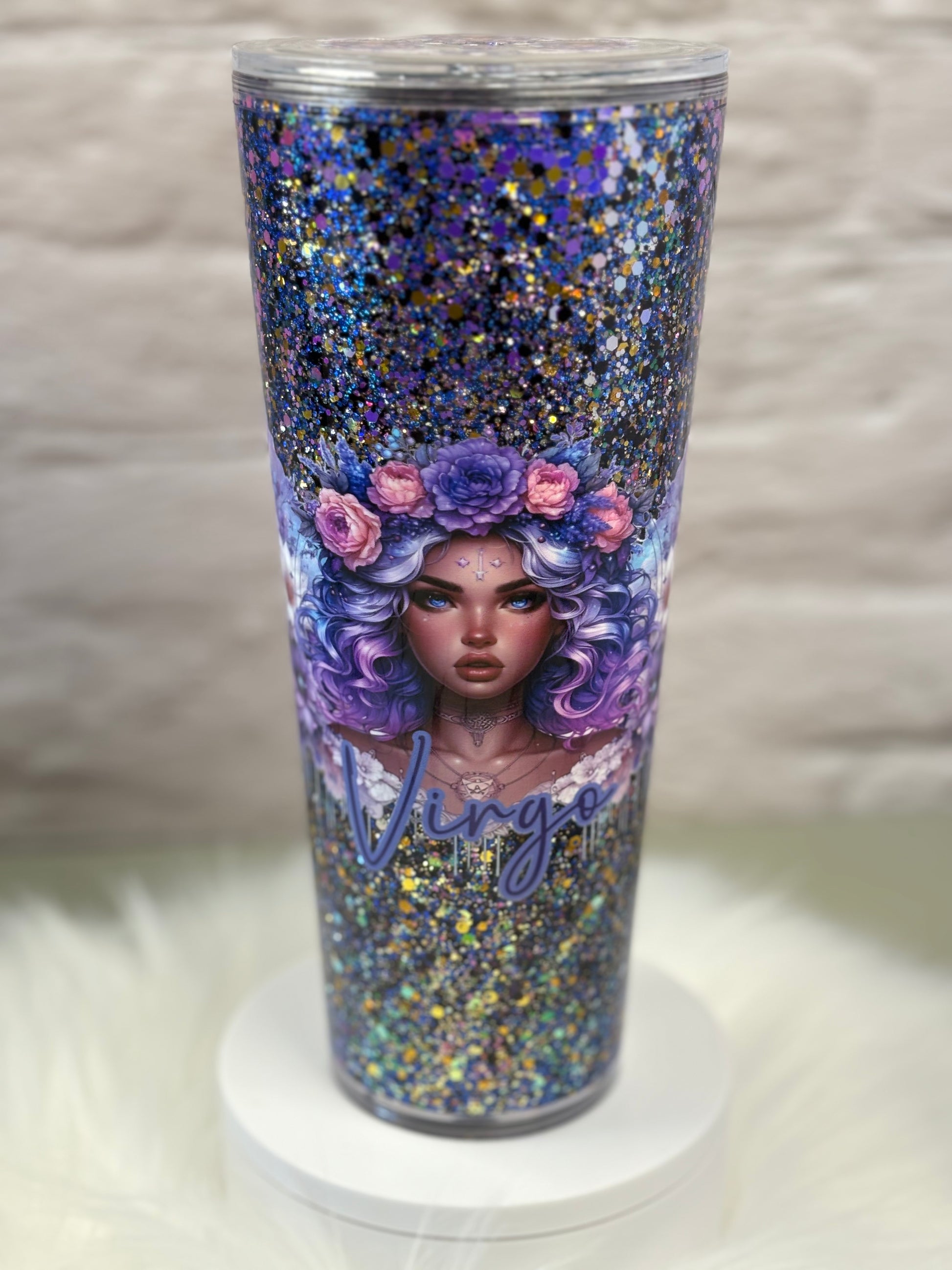 24oz Acrylic Snow Globe Suspended Flow