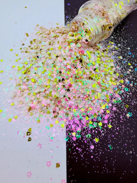 Lover Boy - With Iridescent Flowers and Metallic Gold Heart Additives