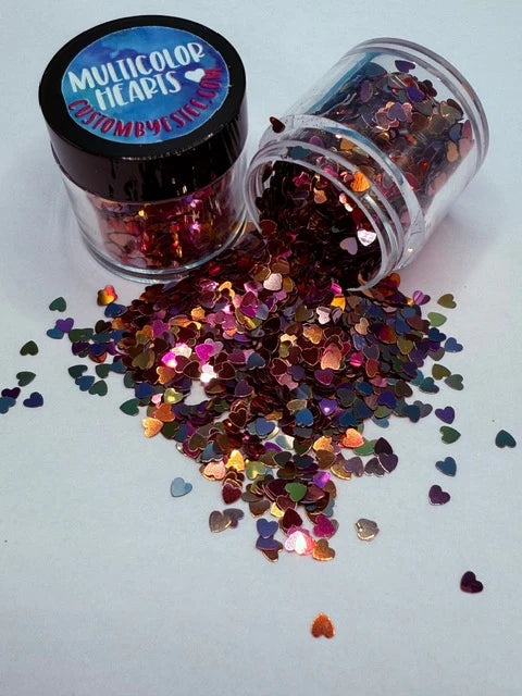 Multicolor Metallic Hearts