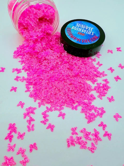 Pink Sparkle Butterflies