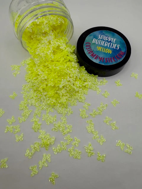 Yellow Sparkle Butterflies