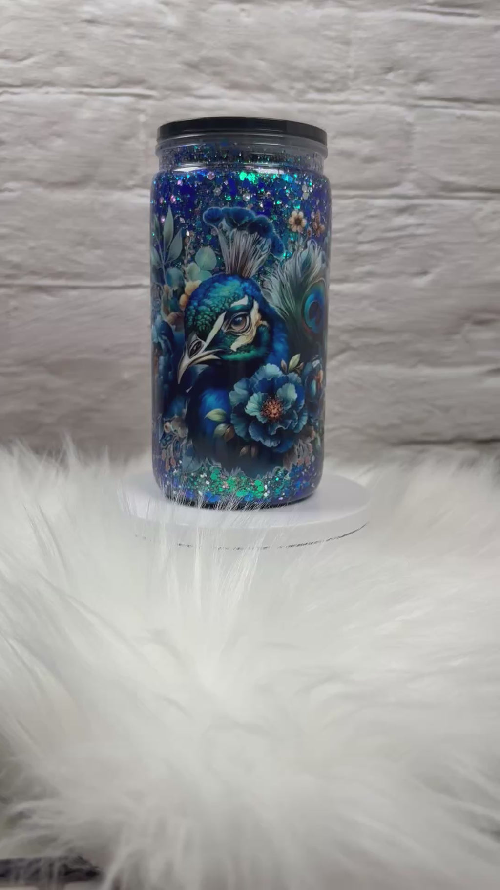 12oz Acrylic Snow Globe Suspended Flow