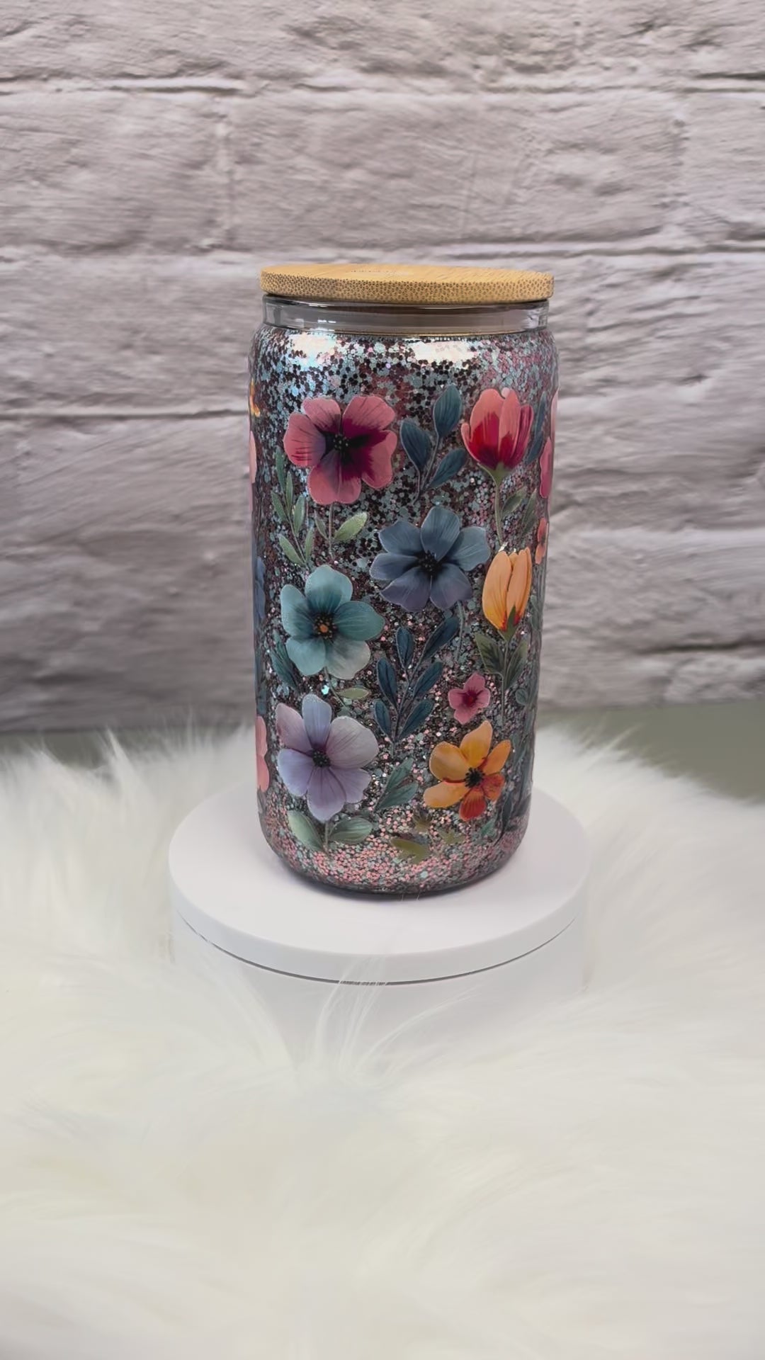 12oz Glass Snow Globe Suspended Flow