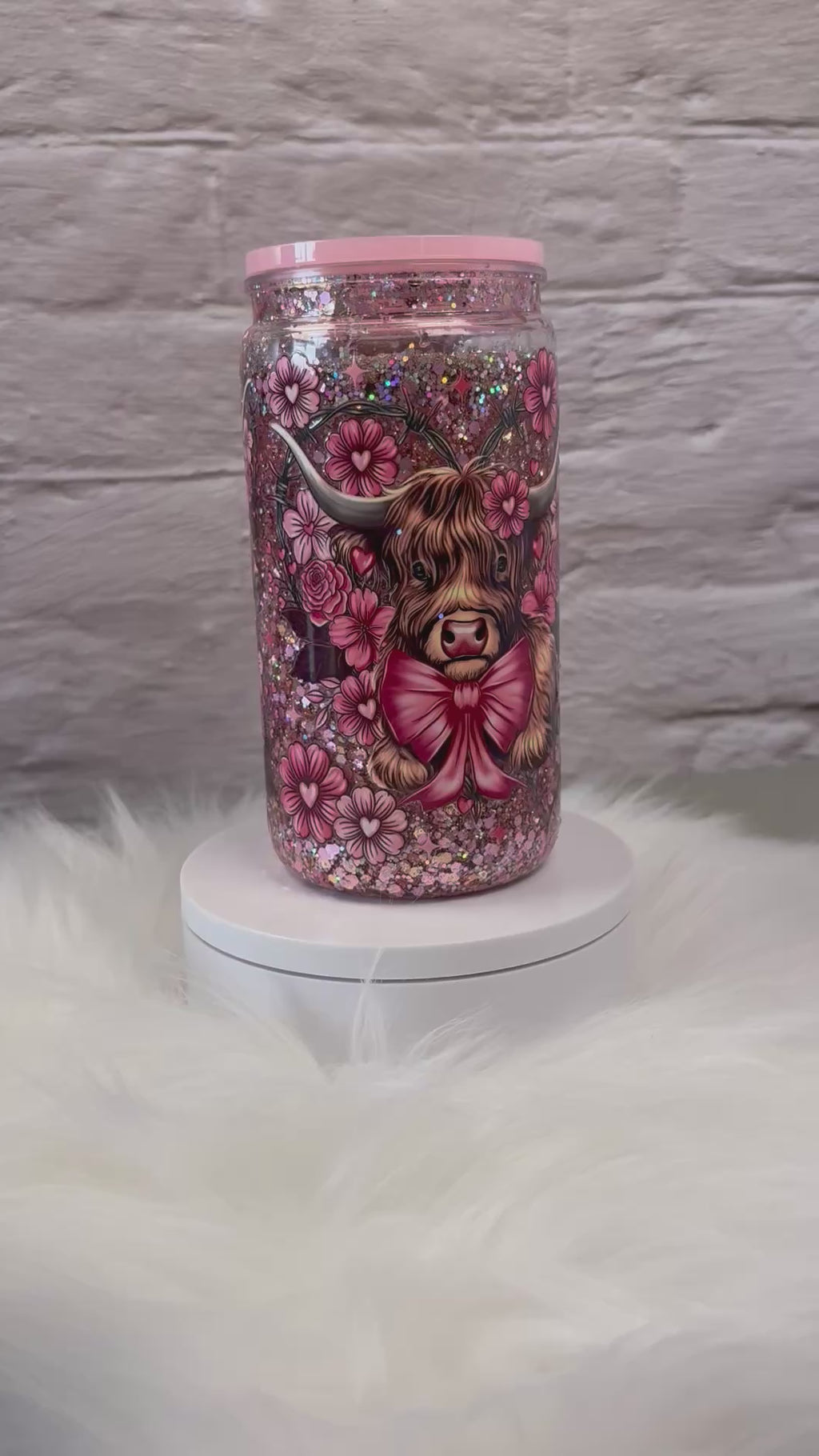 12oz Acrylic Snow Globe Slow Flow