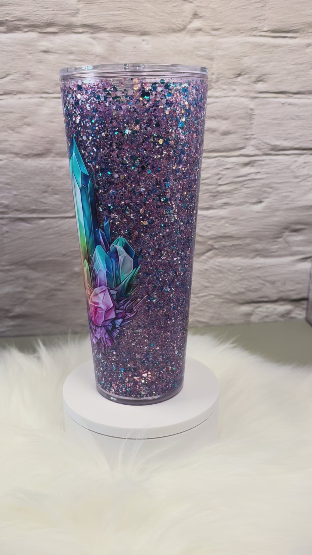 24oz Acrylic Snow Globe Suspended Flow