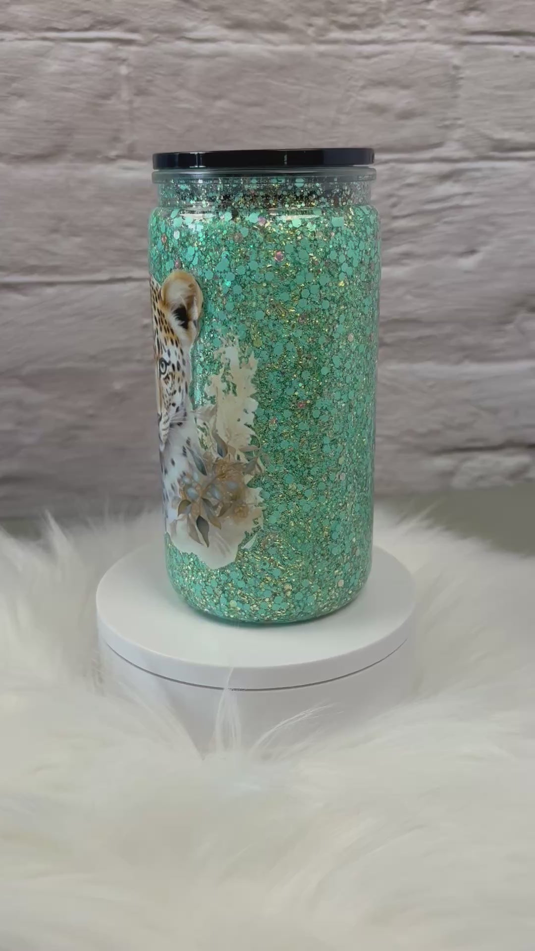12oz Acrylic Snow Globe Suspended Flow