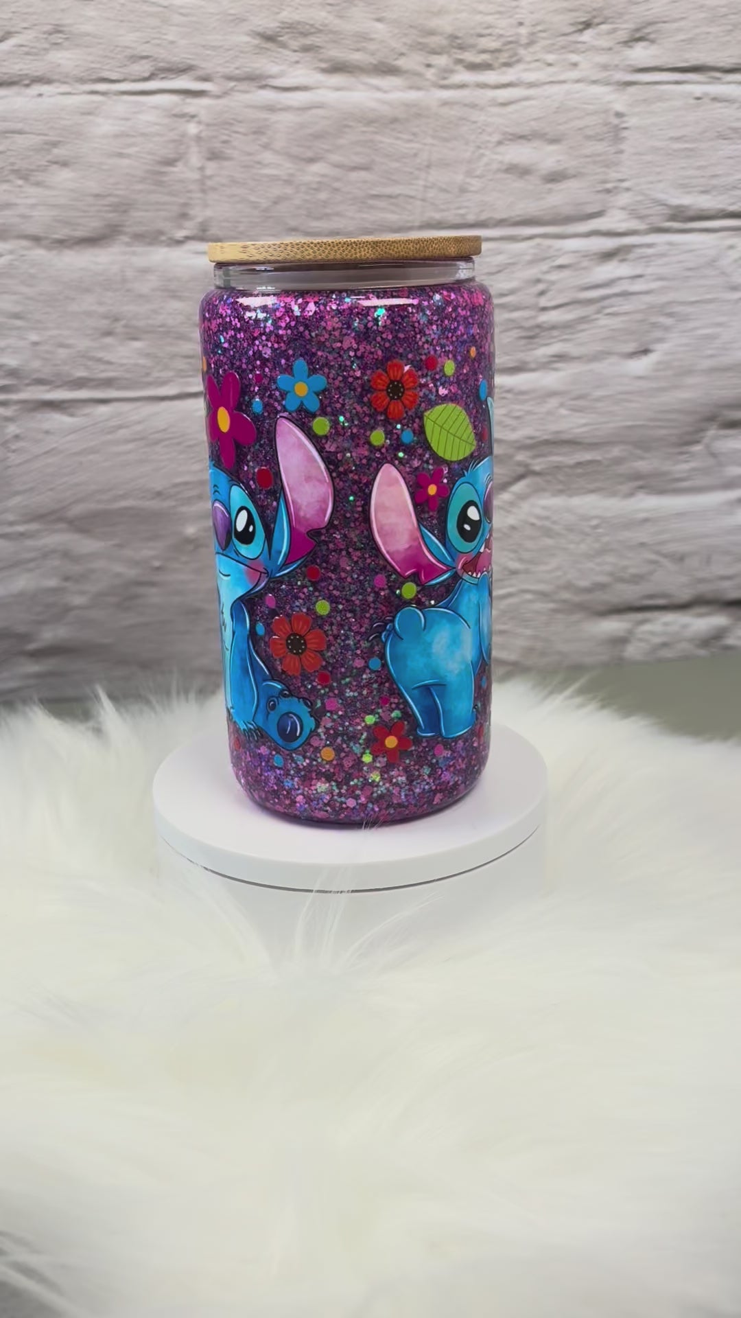 12oz Glass Snow Globe Suspended Flow