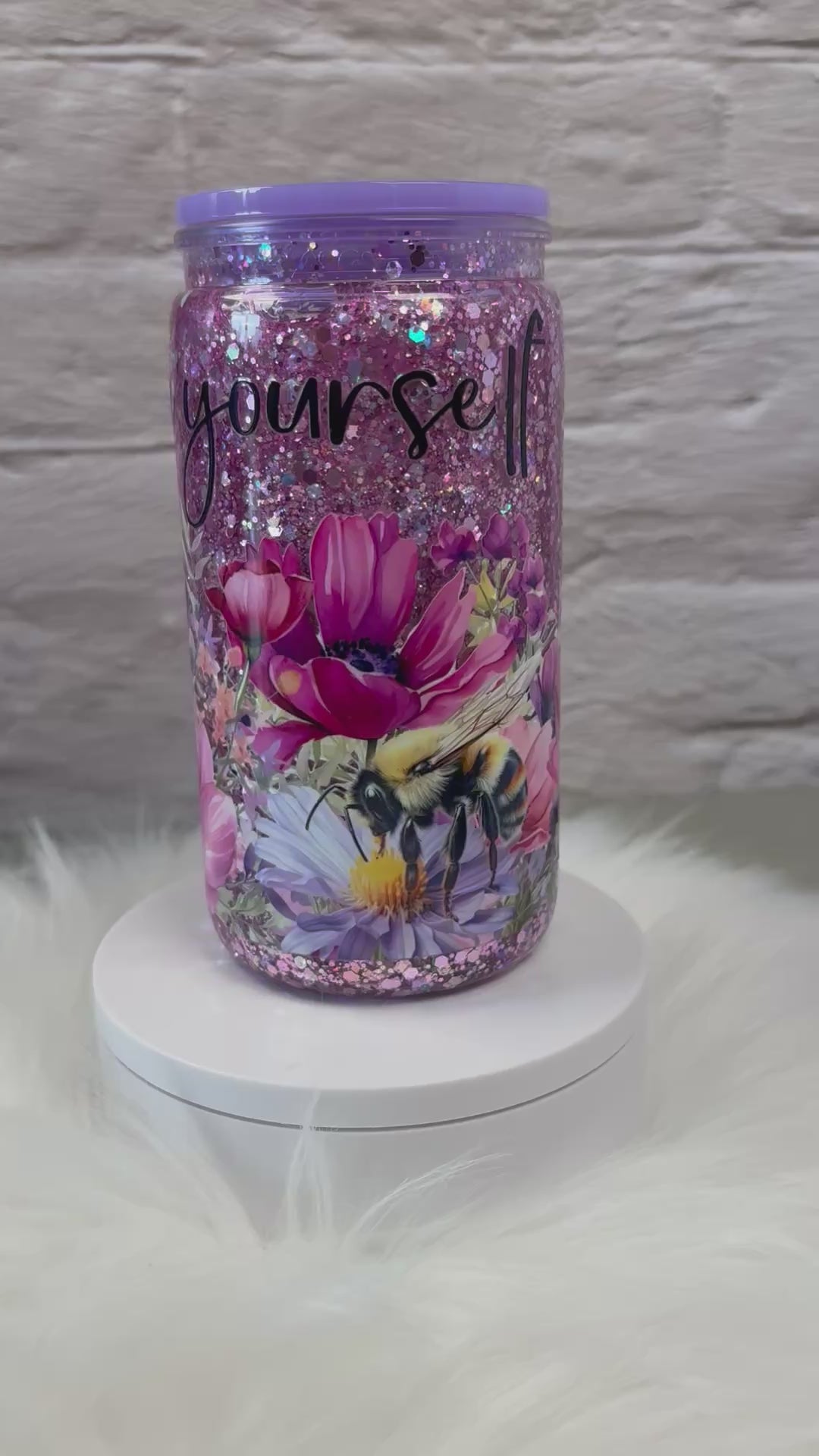 12oz Acrylic Snow Globe Slow Flow