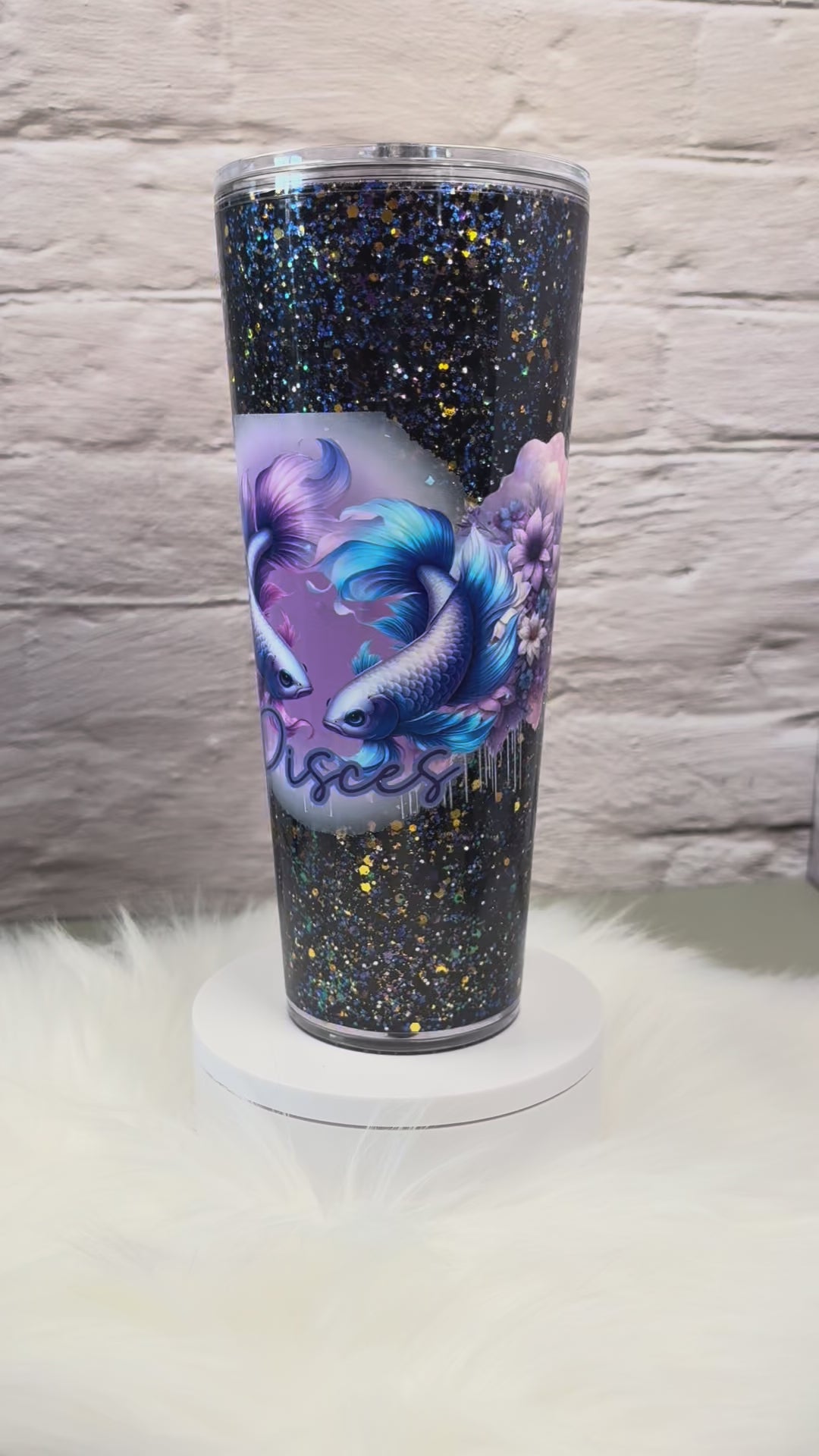 24oz Acrylic Snow Globe Suspended Flow