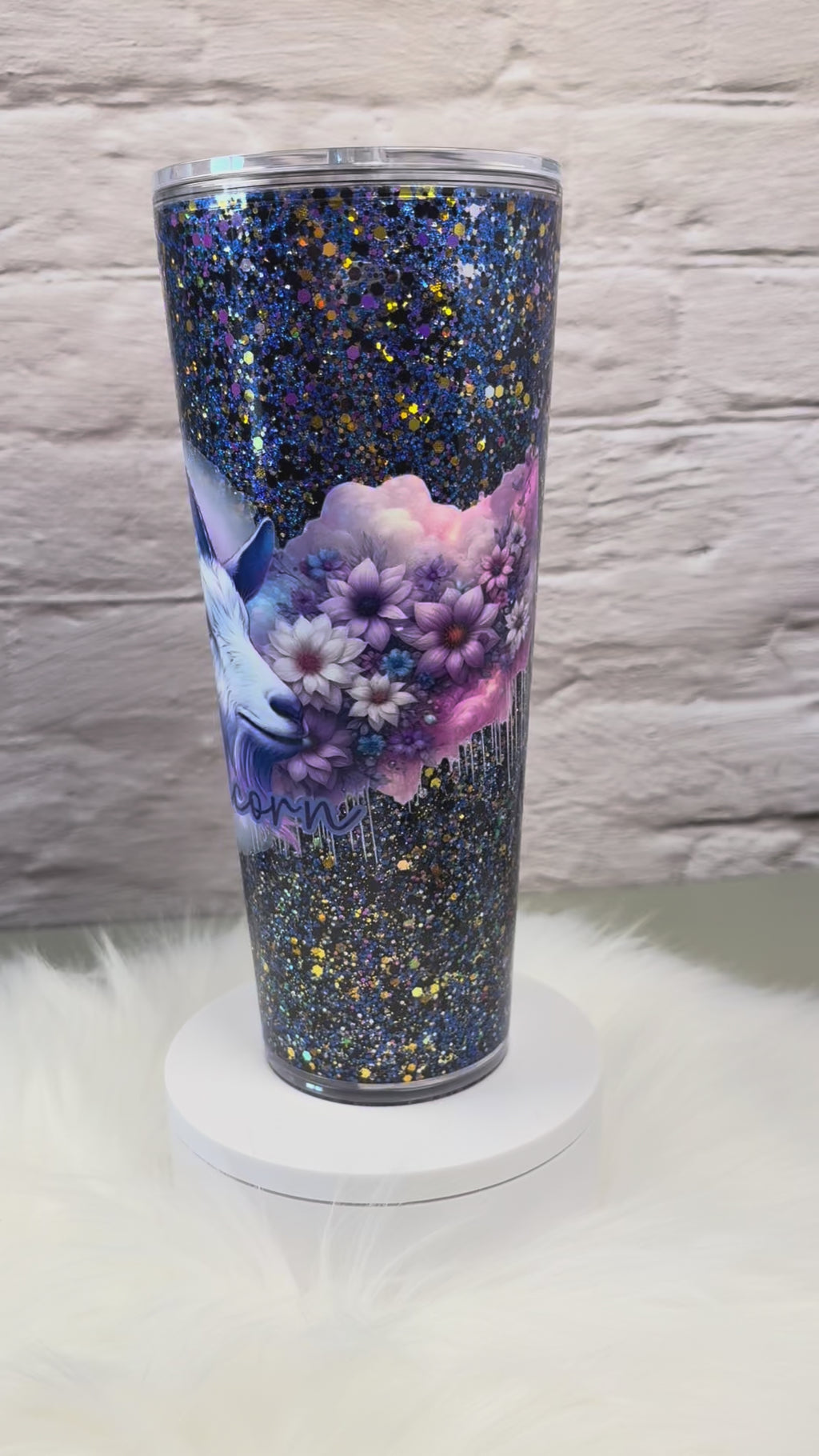 24oz Acrylic Snow Globe Suspended Flow
