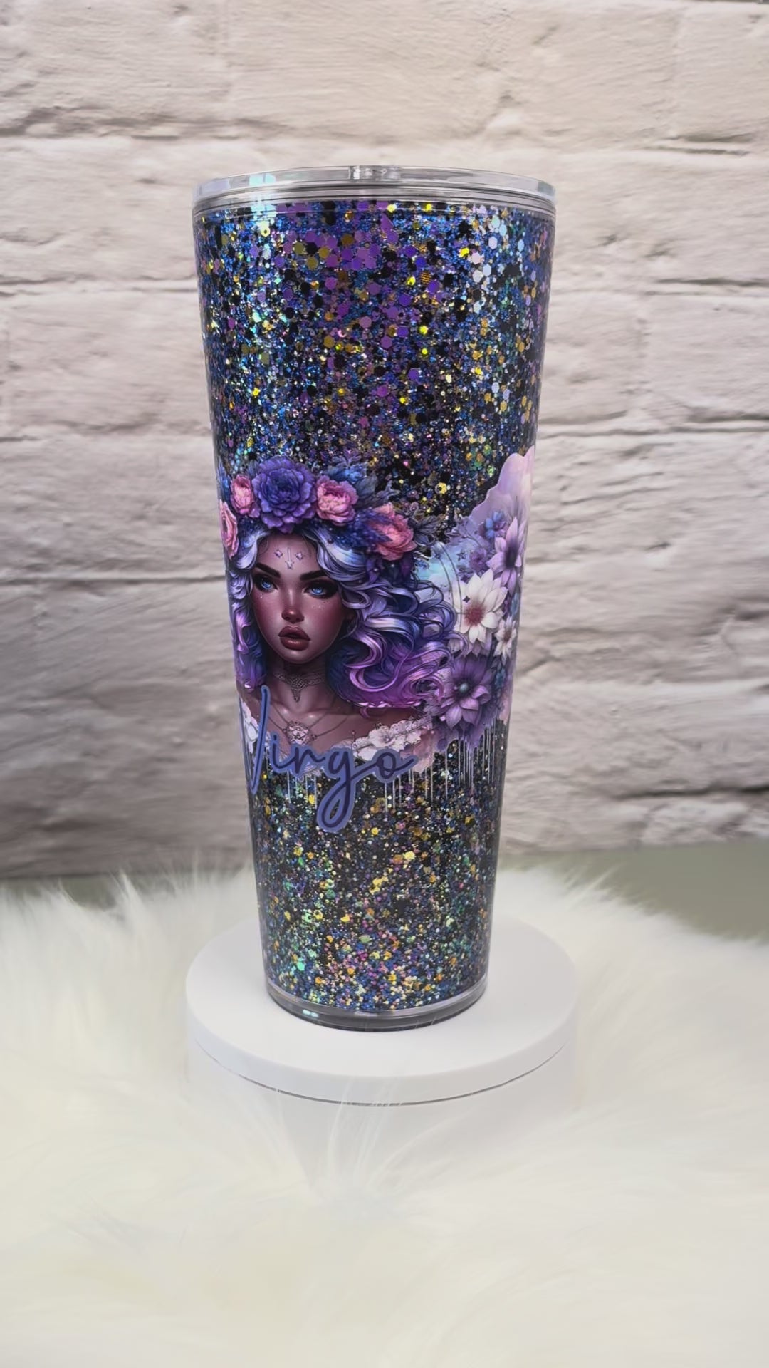 24oz Acrylic Snow Globe Suspended Flow