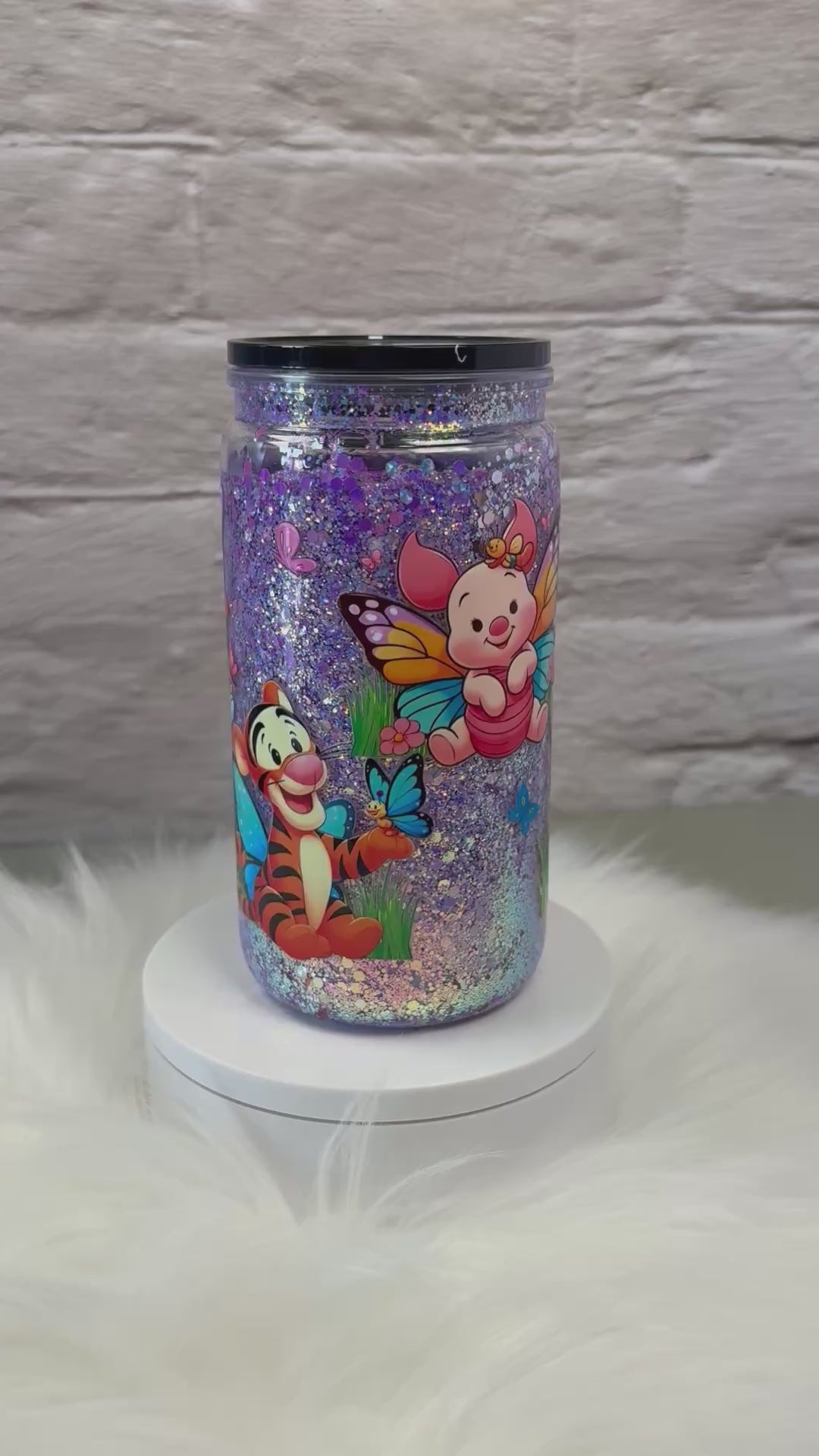 12oz Acrylic Snow Globe Suspended Flow