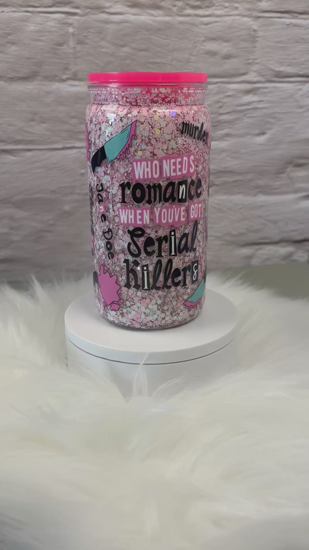 12oz Acrylic Snow Globe Suspended Flow